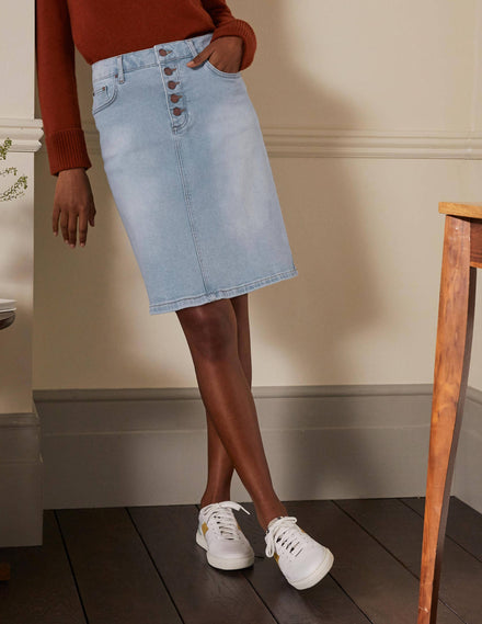 Amelie Girlfriend-Rock-Denim, Helle Waschung