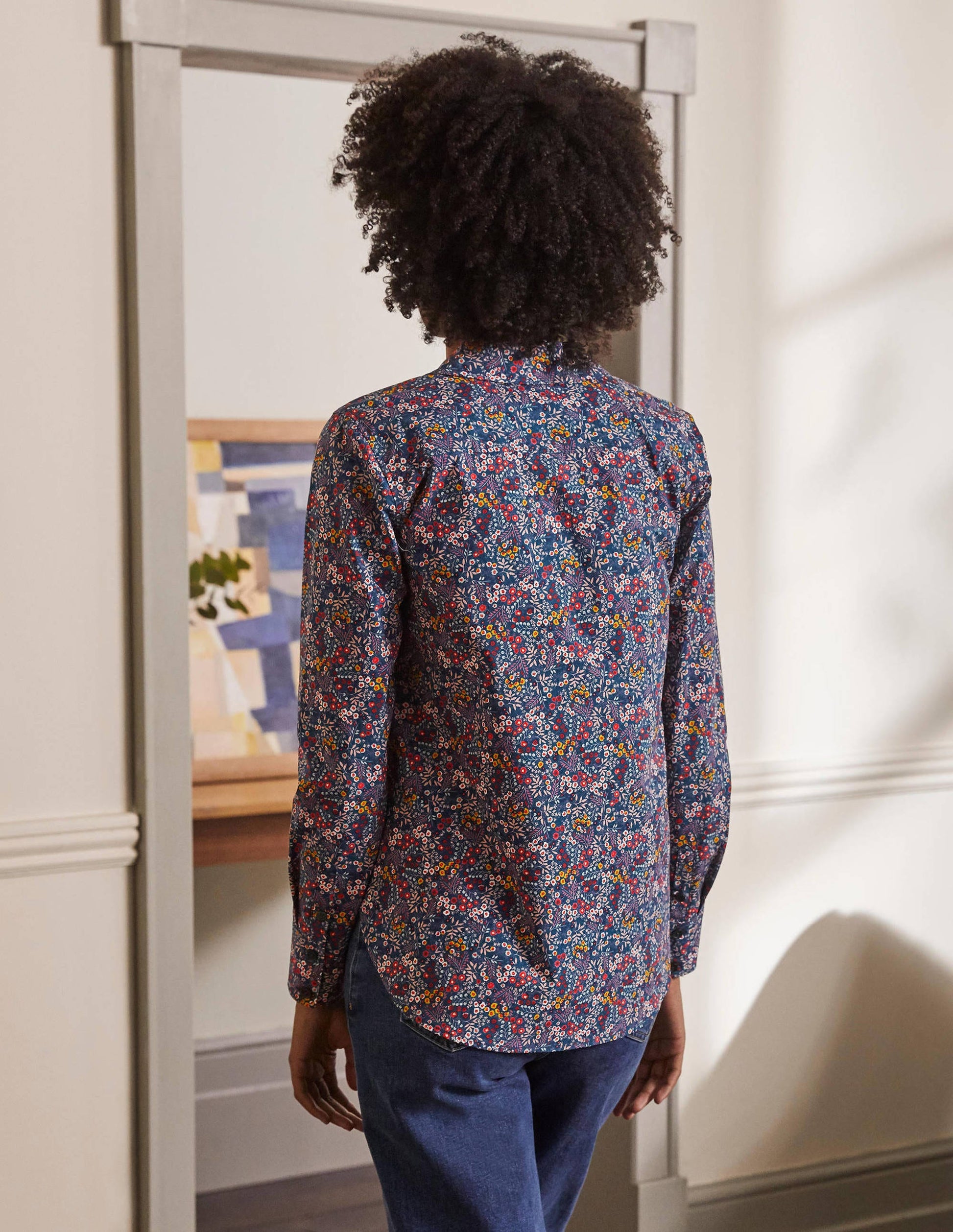 La chemise en coton-Bleu galaxie, forêt enchantée-2