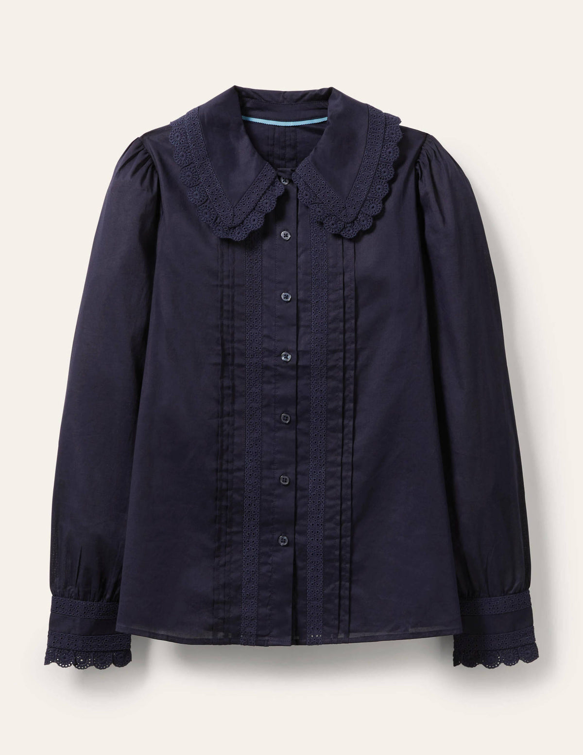 Clare Hemd mit Lochstickerei-Marineblau - Image 6
