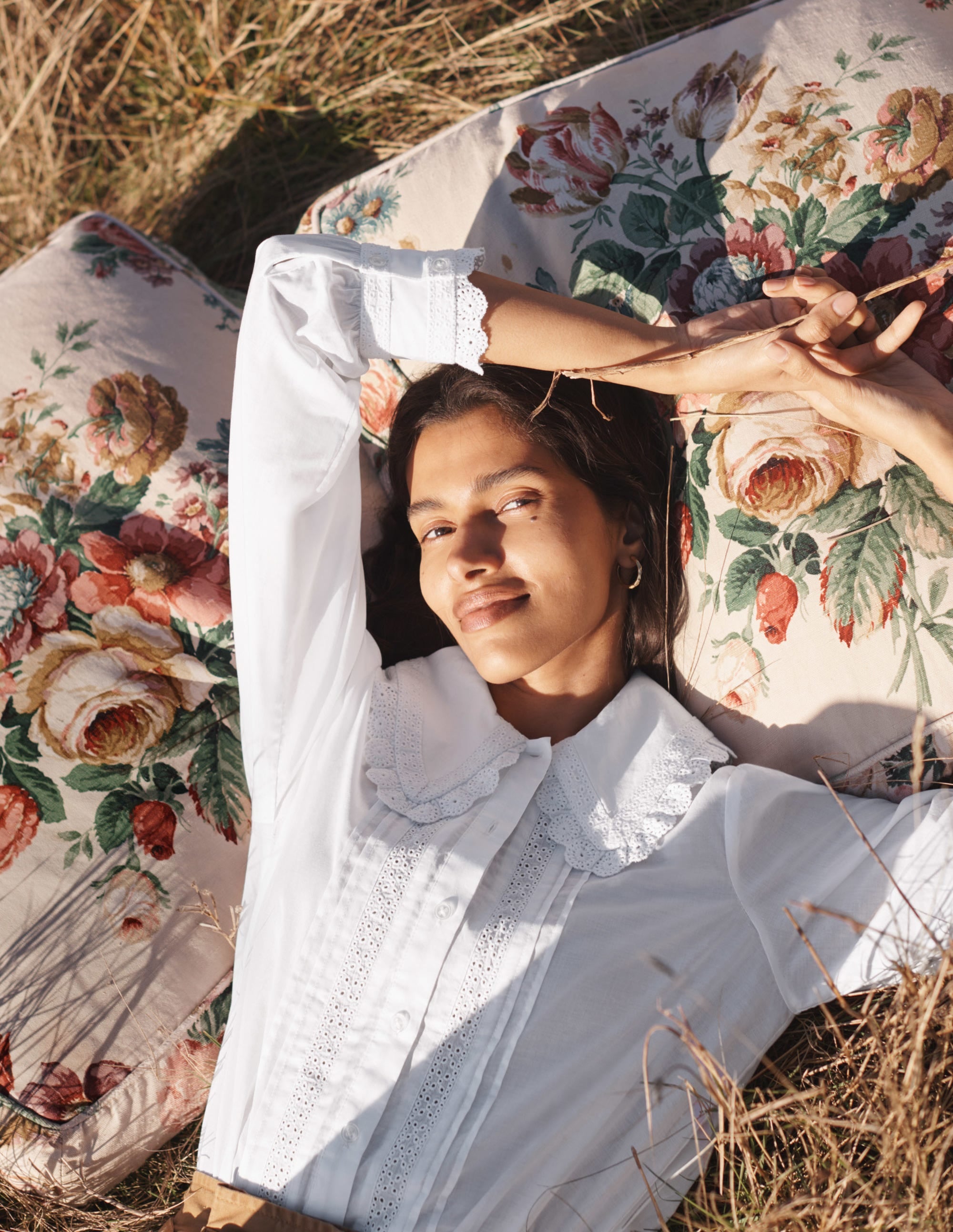 Clare Broderie Shirt-White - Image 5