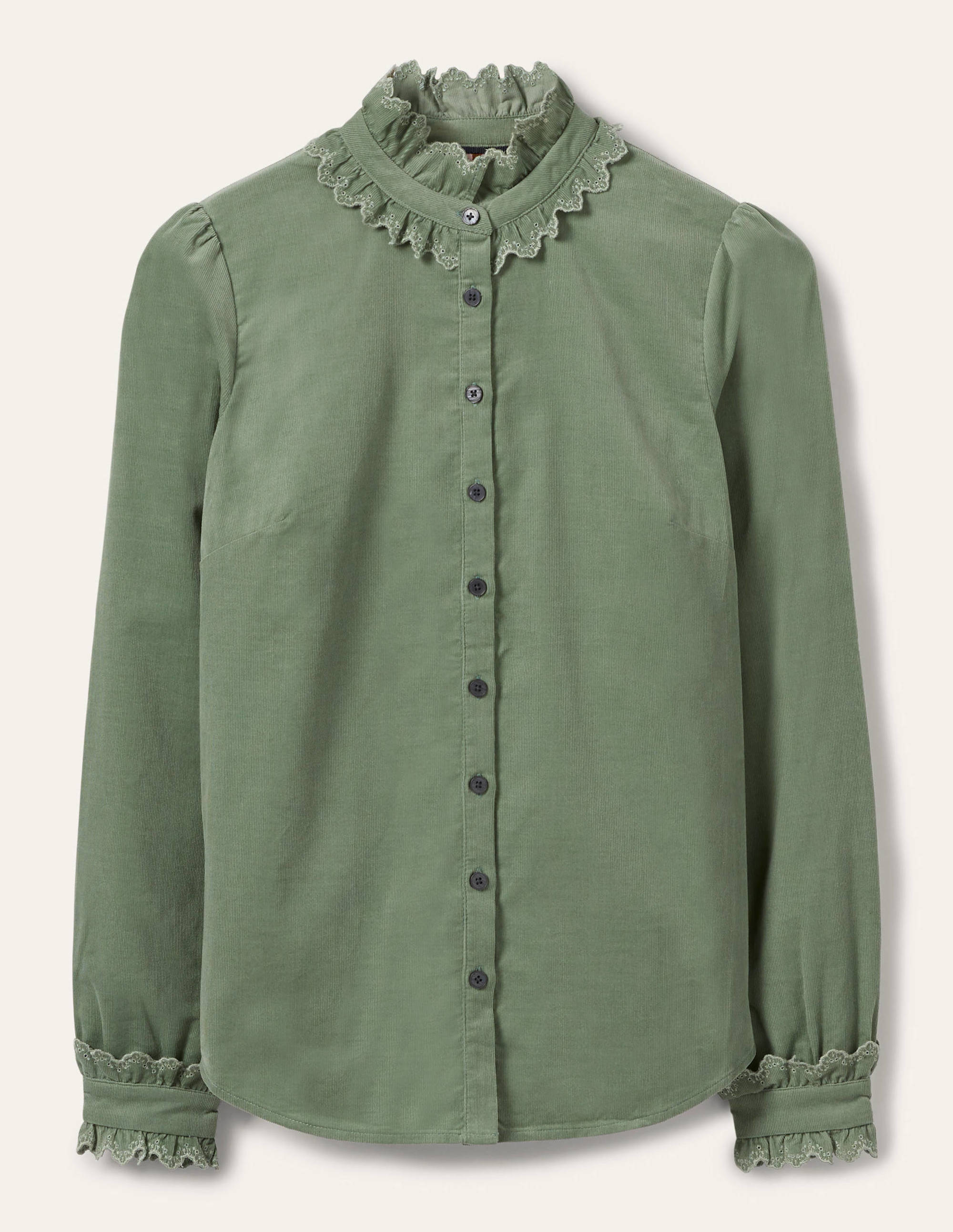 Chemise Eliza avec broderie anglaise-Olive clair - Image 7