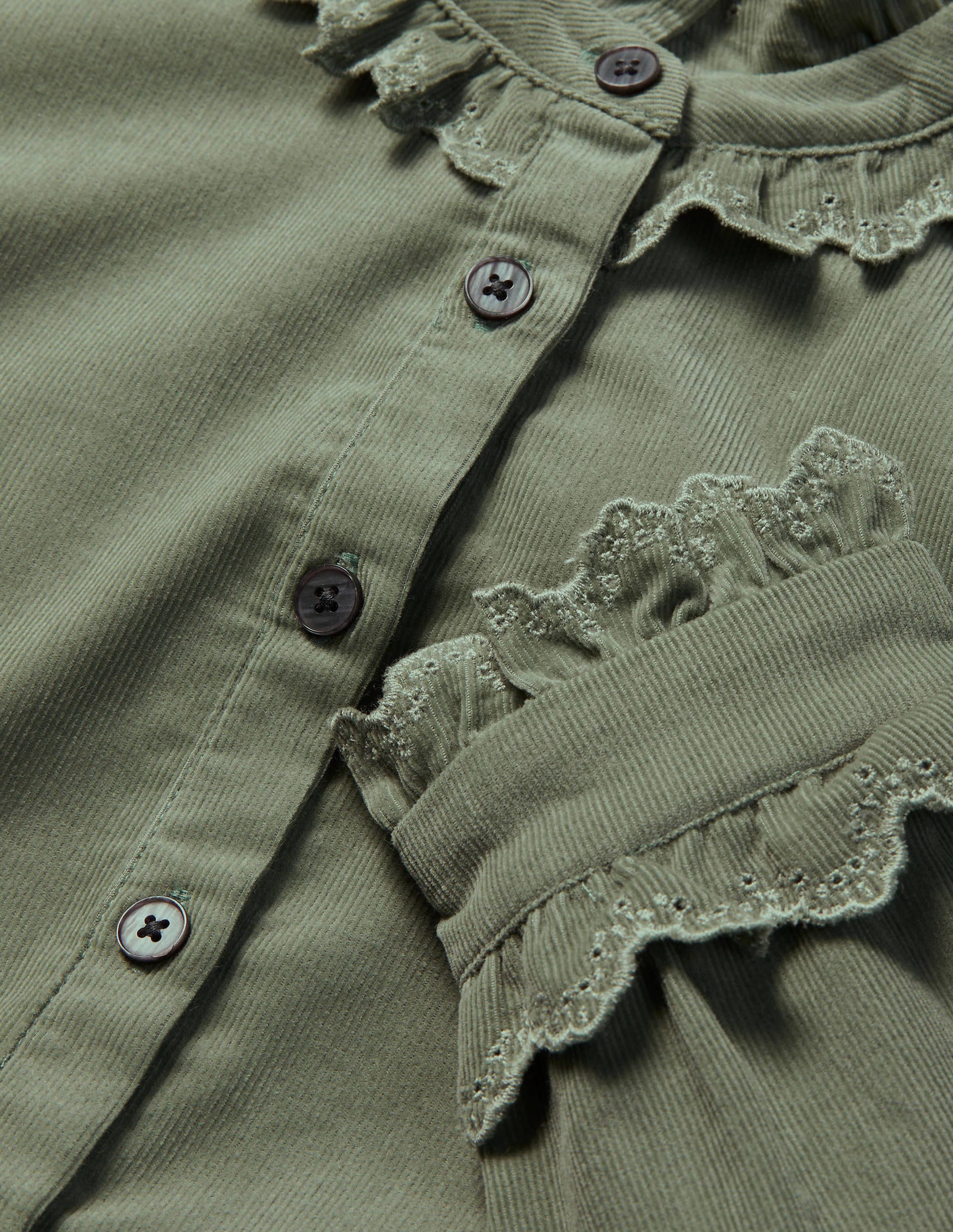 Chemise Eliza avec broderie anglaise-Olive clair - Image 8