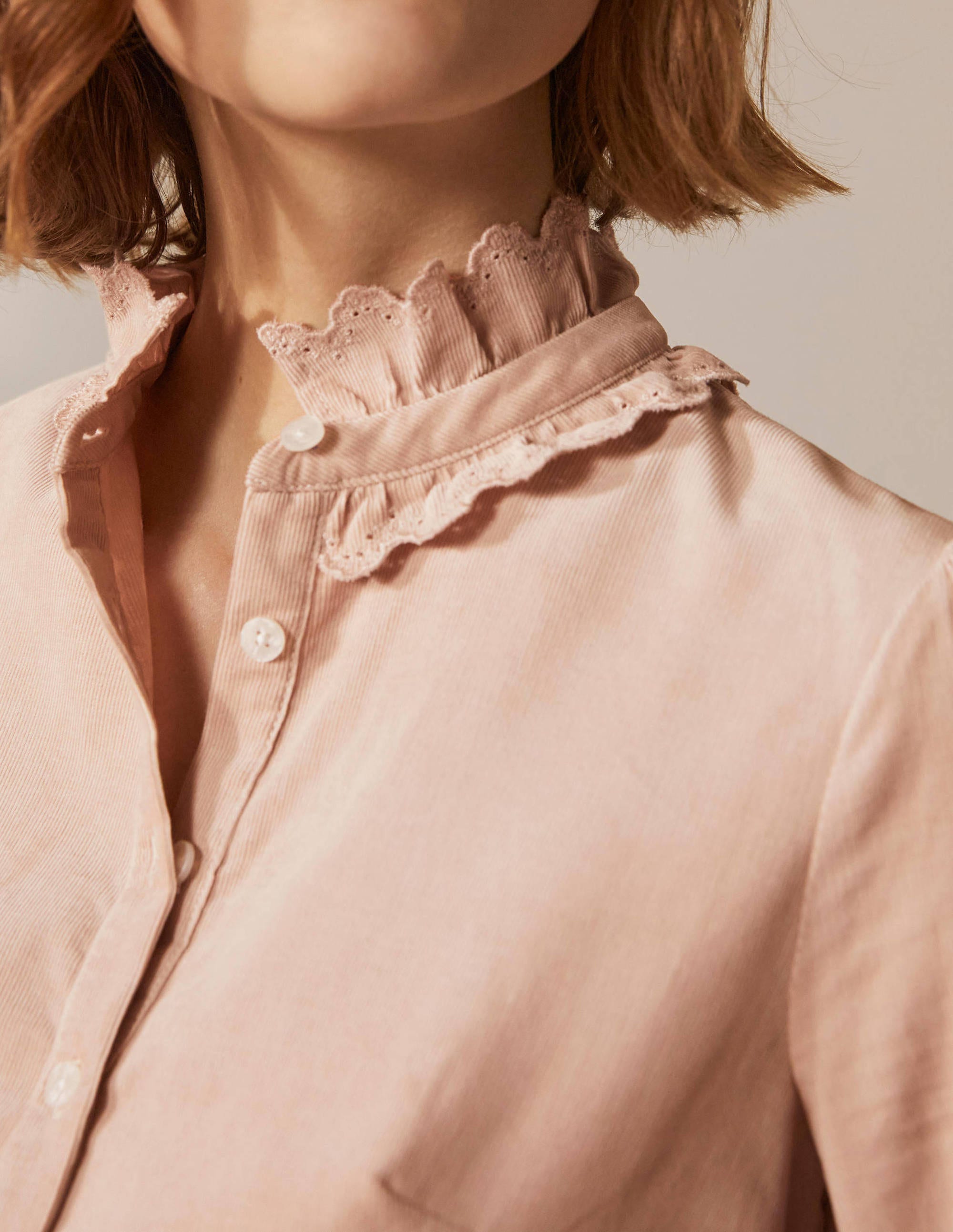 Chemise Eliza avec broderie anglaise-Pop-corn - Image 2
