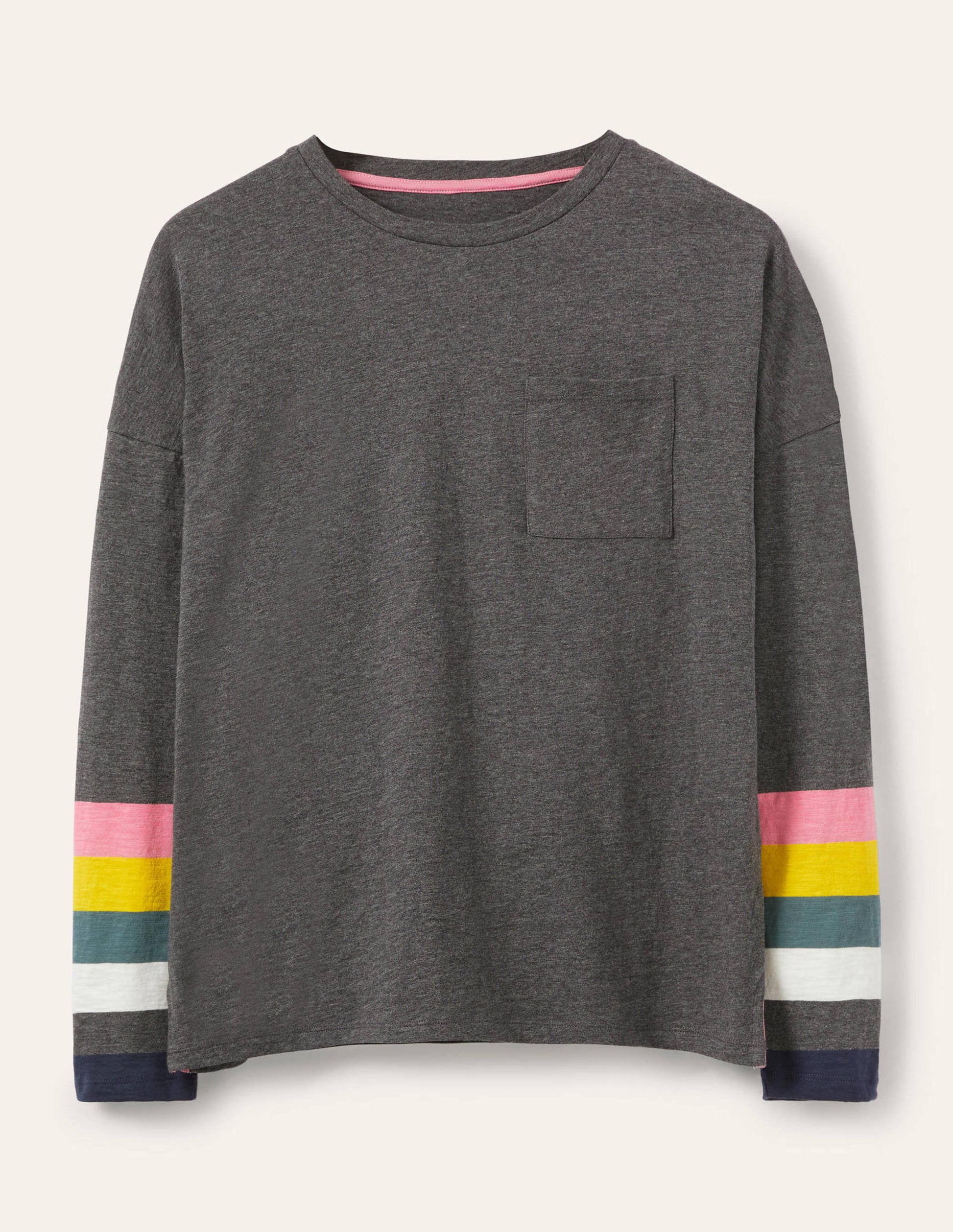 Boxy Jersey Tee-Charcoal Cuff-5