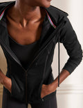 Annie Zip-Up Hooded Jacket-Black