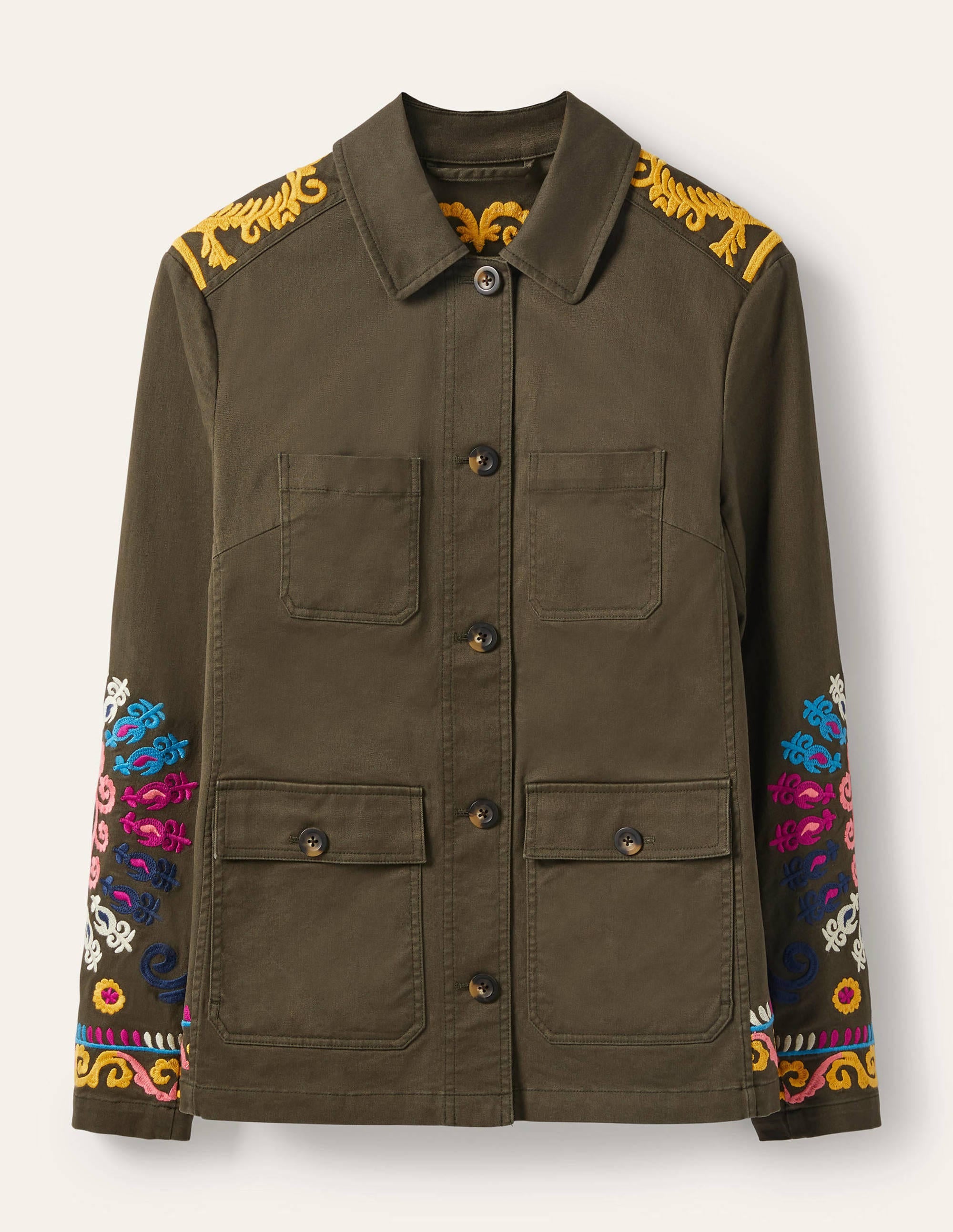 Veste utilitaire brodée-Kaki - Image 8