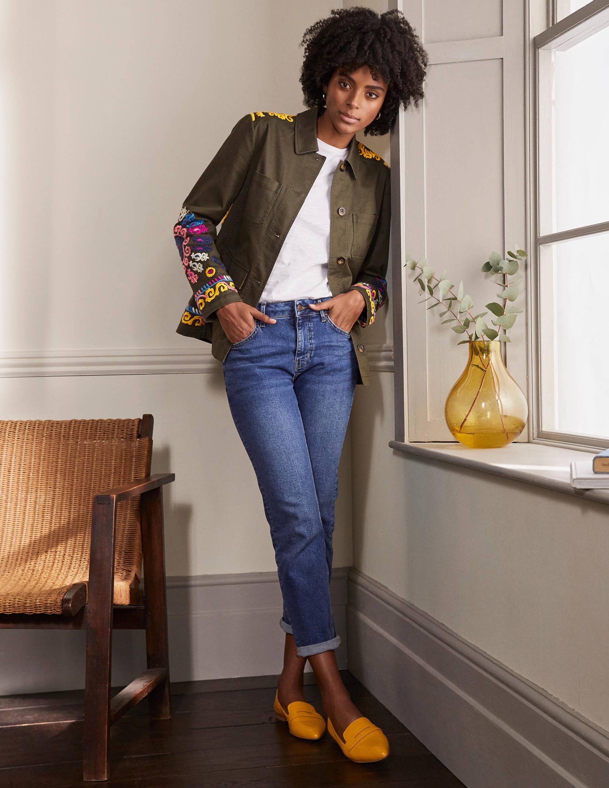 Veste utilitaire brodée-Kaki - Image 3