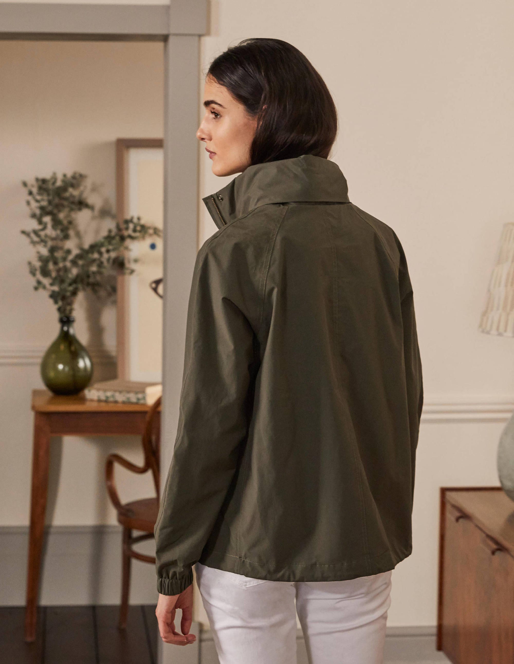 Veste à capuche imperméable-Kaki - Image 2