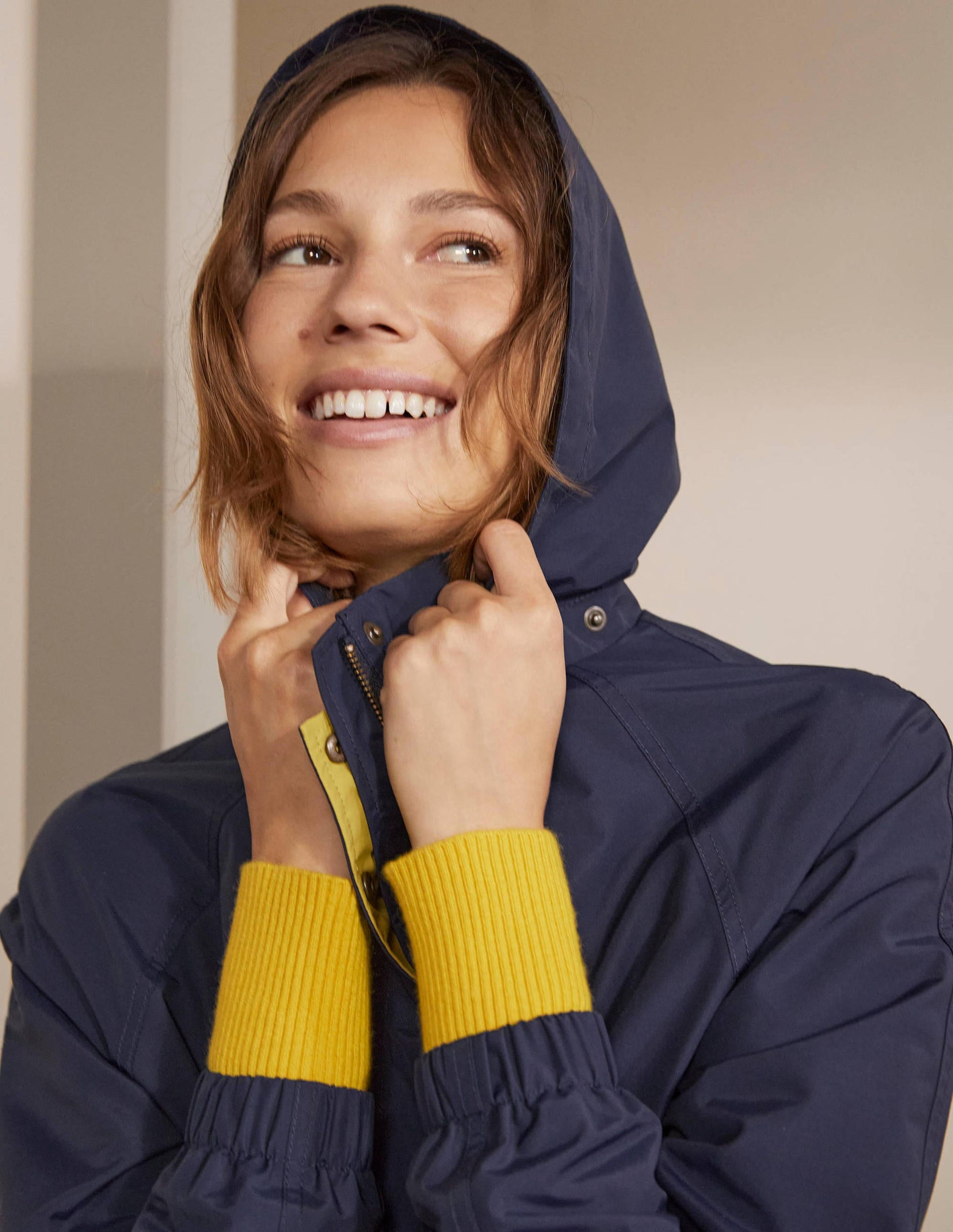 Wasserdichte Kapuzenjacke-Marineblau-4