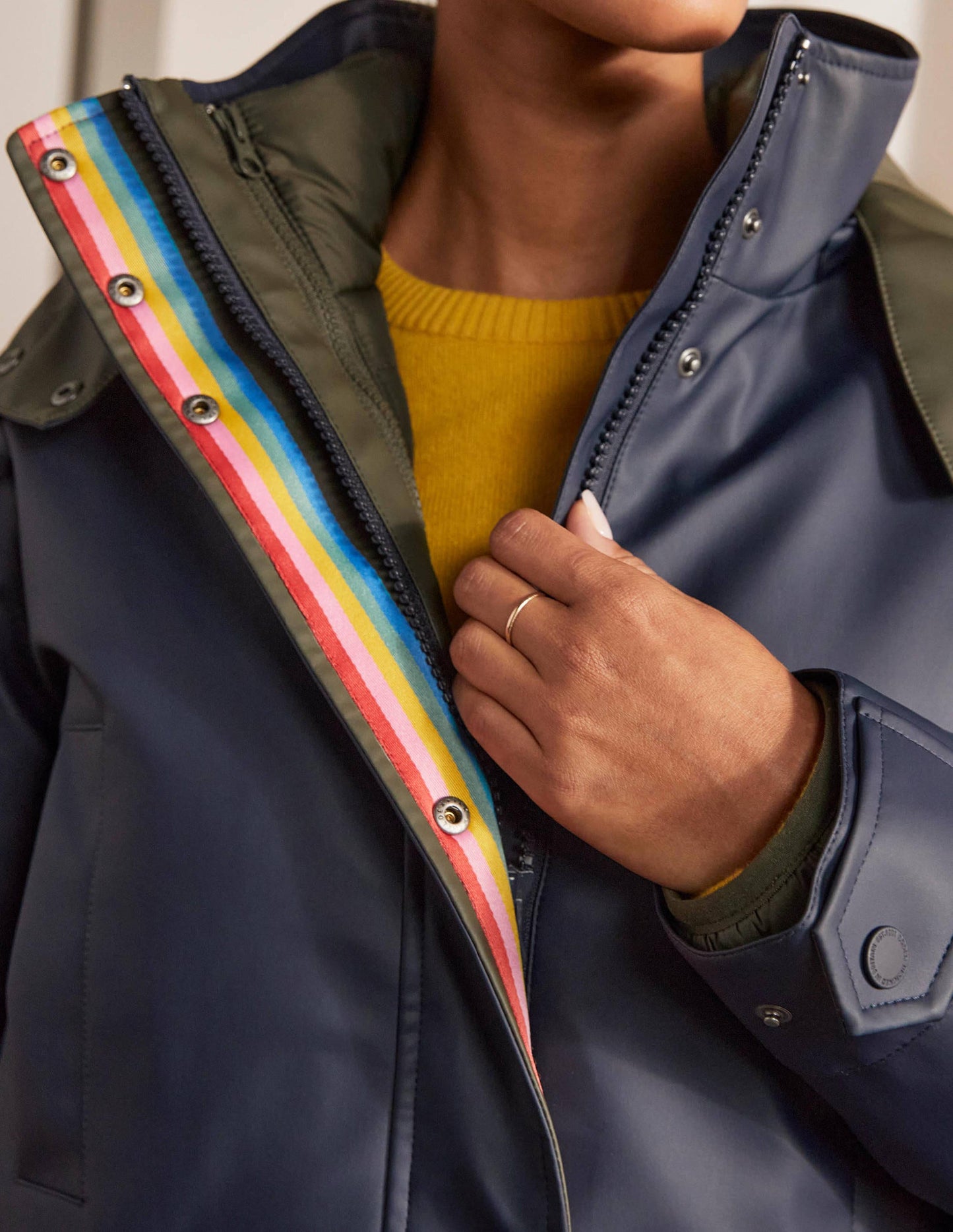 Imperméable Bamburgh-Bleu marine/kaki
