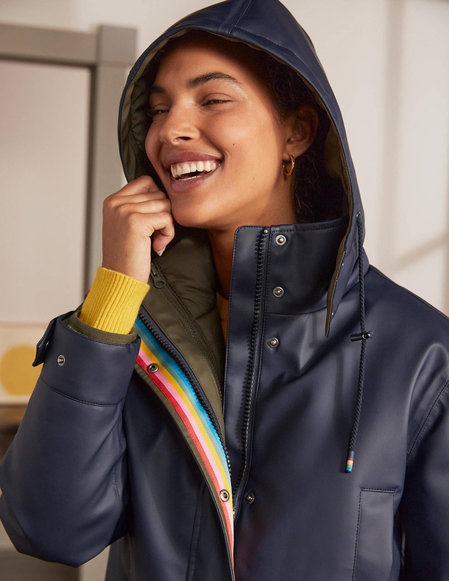 Imperméable Bamburgh-Bleu marine/kaki