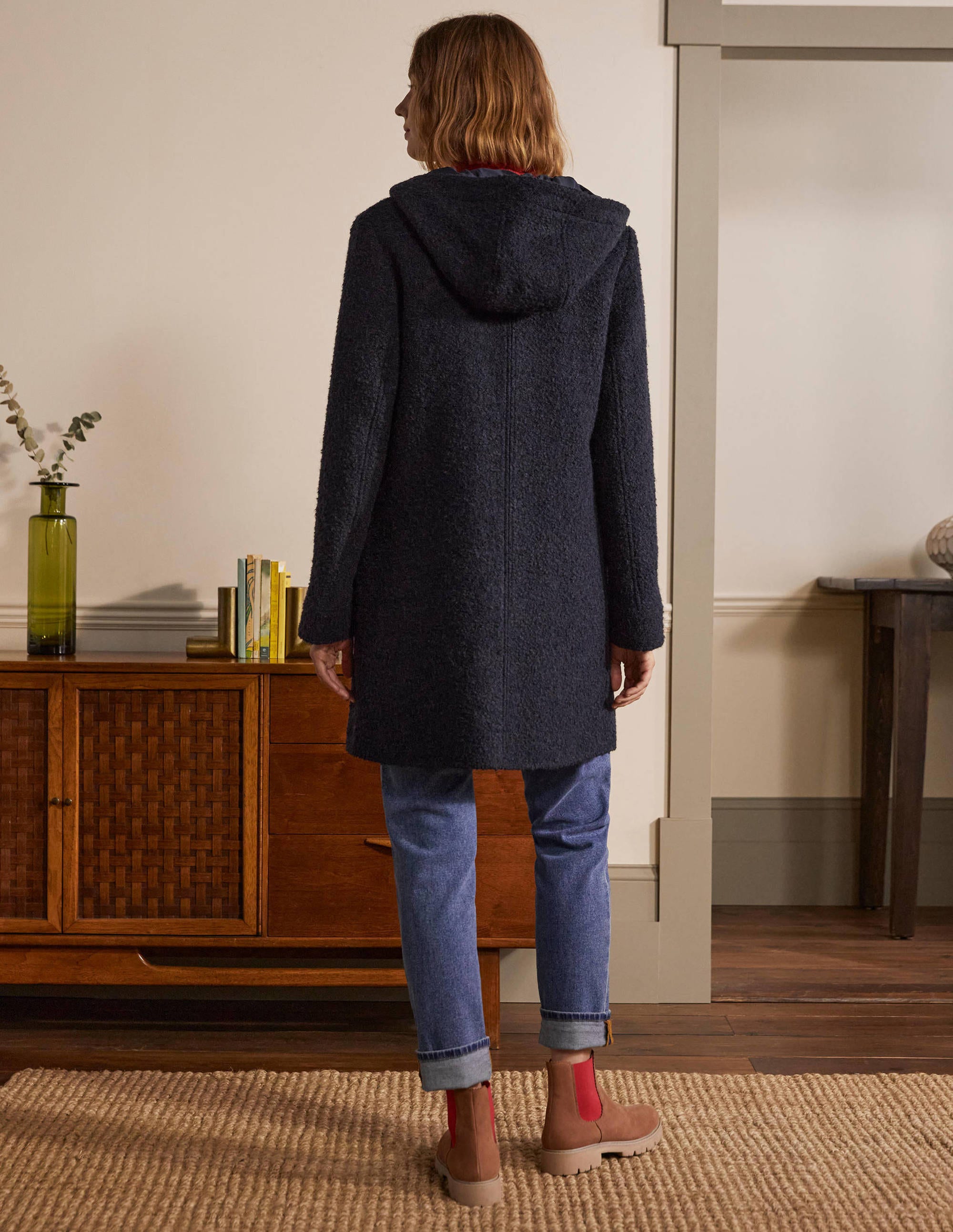 Manteau Cambridge texturé-Bleu marine - Image 2