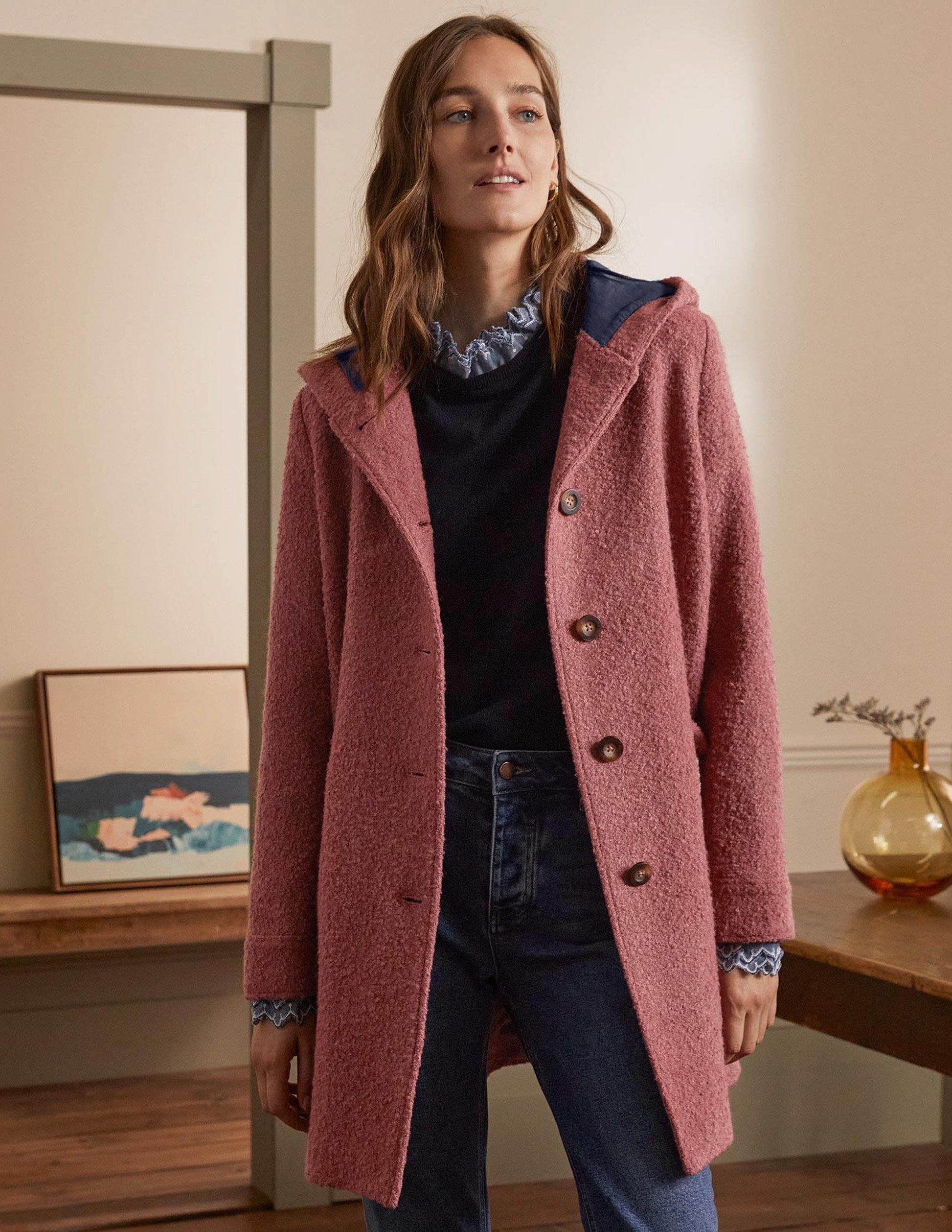 Manteau Cambridge texturé-Rose poudré-5