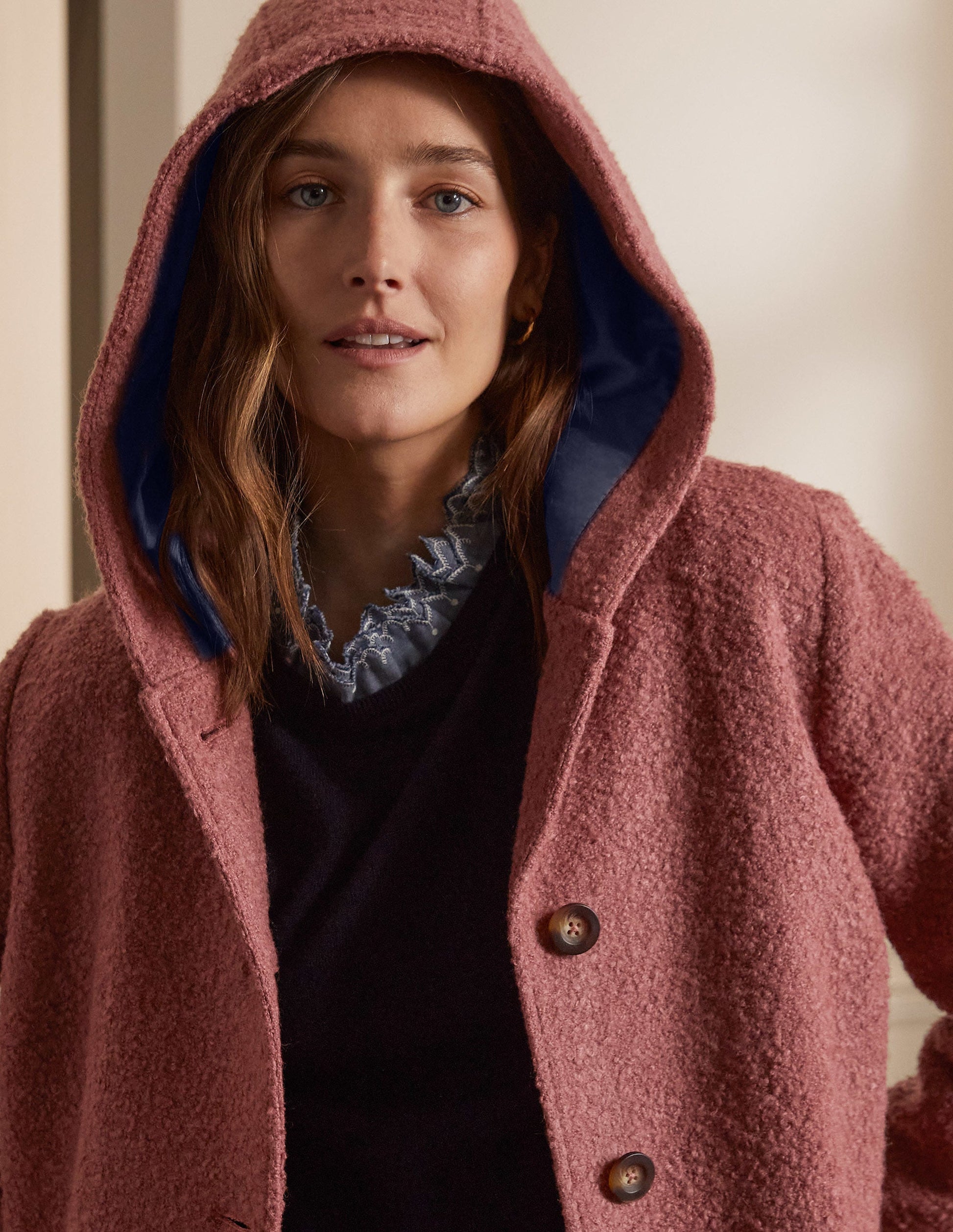 Manteau Cambridge texturé-Rose poudré-1