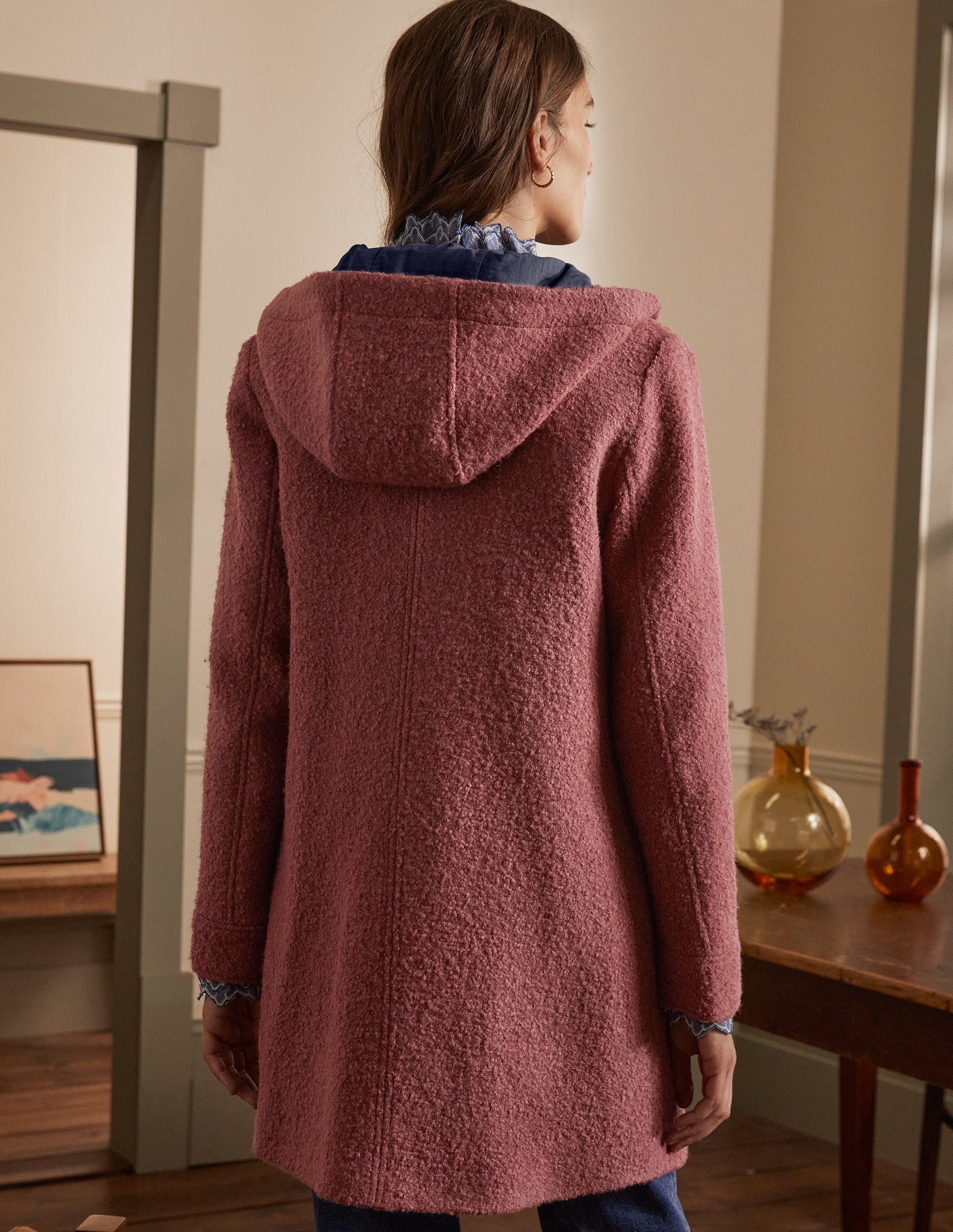 Manteau Cambridge texturé-Rose poudré-2