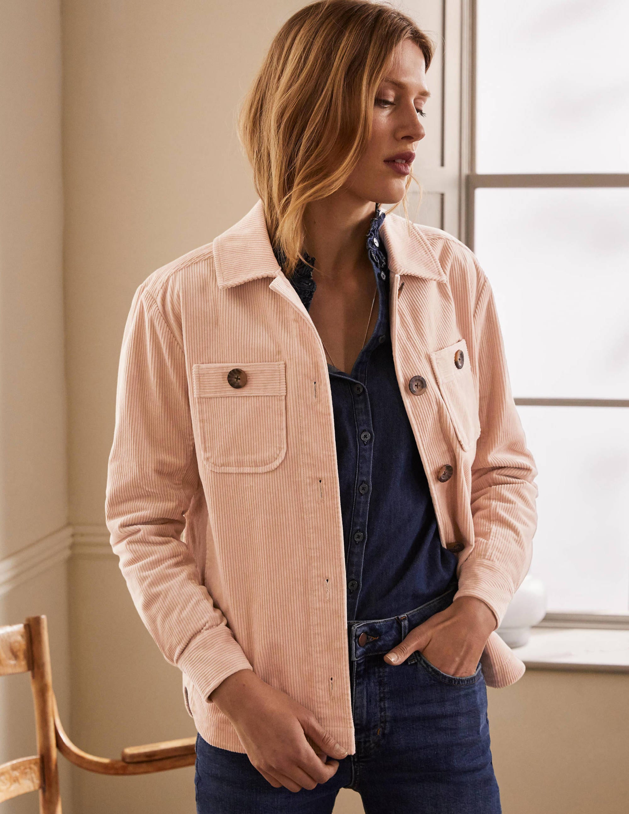 Cord-Hemdjacke-Popcorngelb - Image 3
