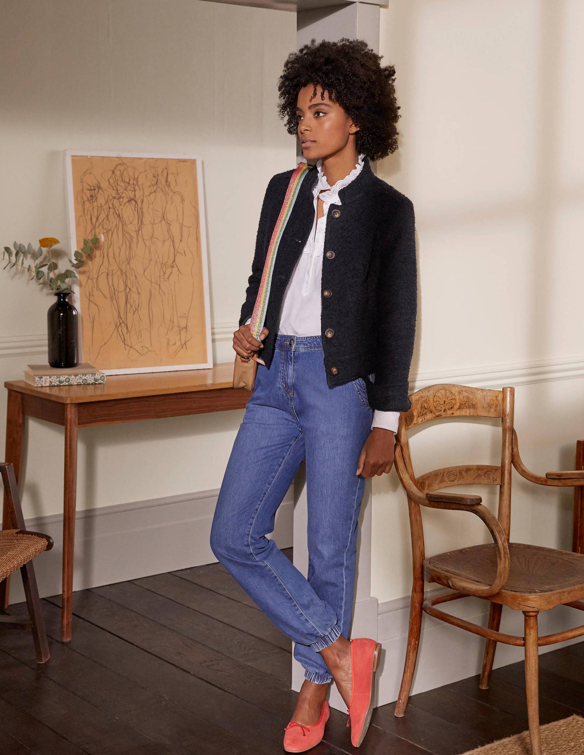 Textured Wool Jacket-Navy-3