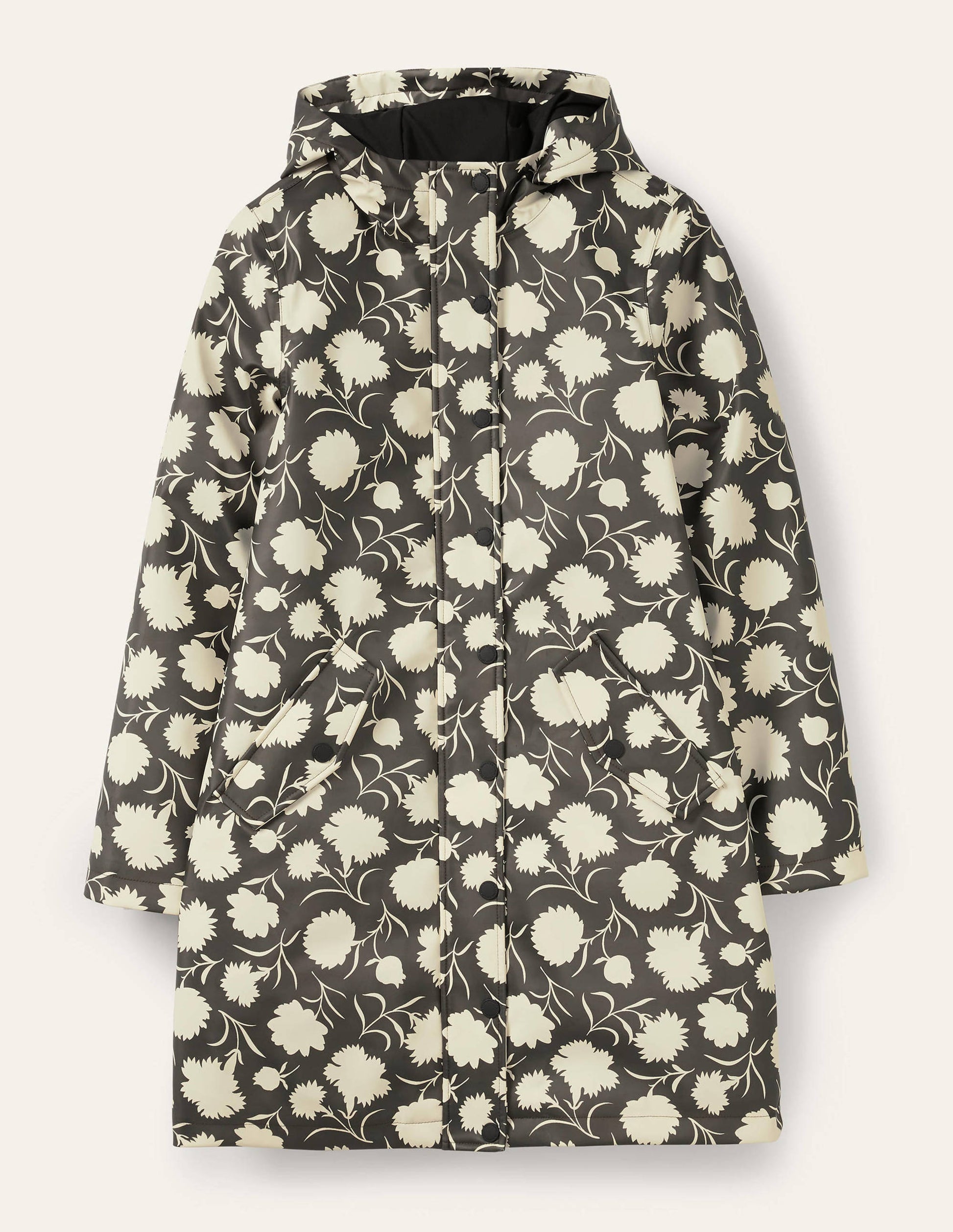 Imperméable Morris-Noir, motif Leafy Bud-5