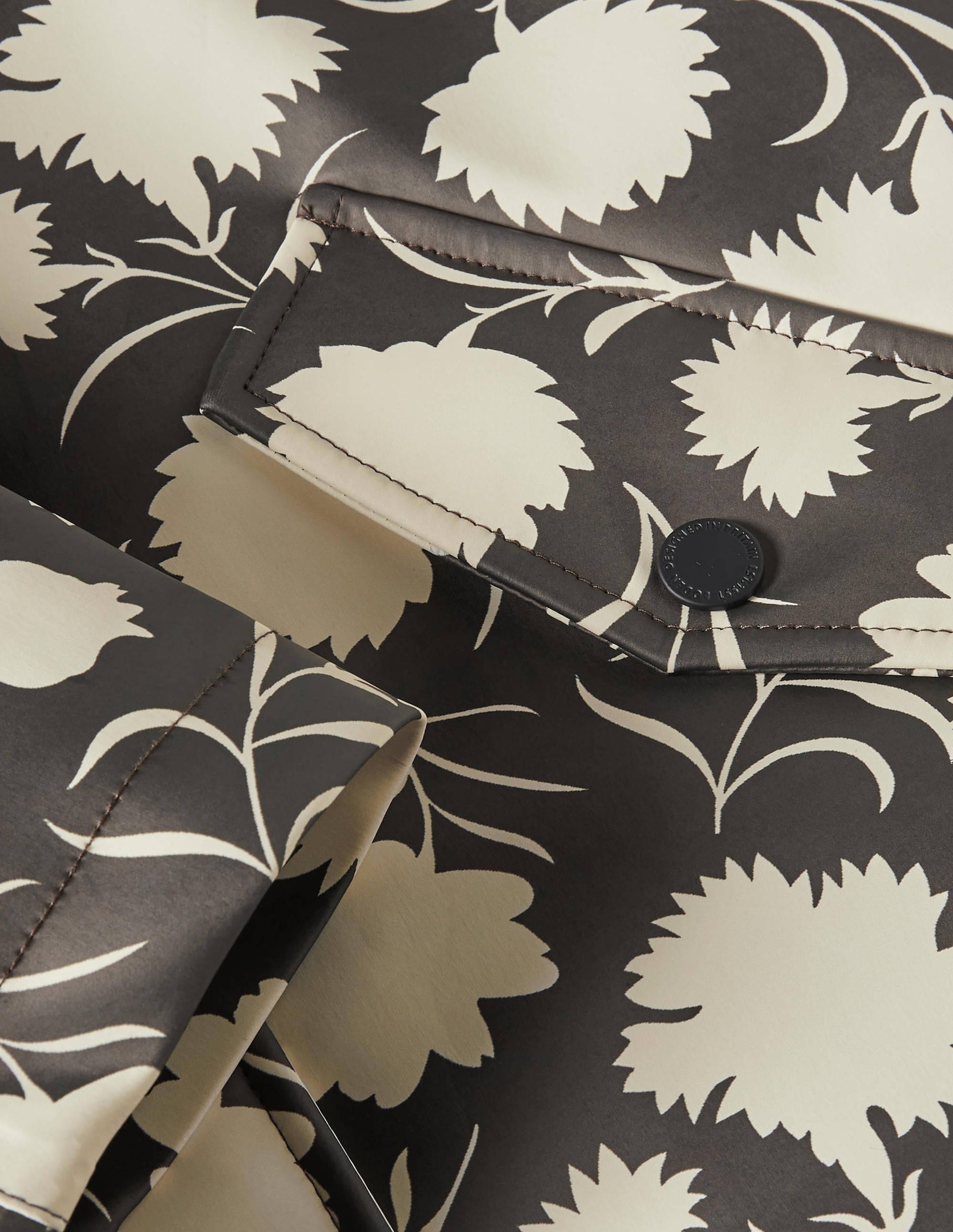 Imperméable Morris-Noir, motif Leafy Bud - Image 6
