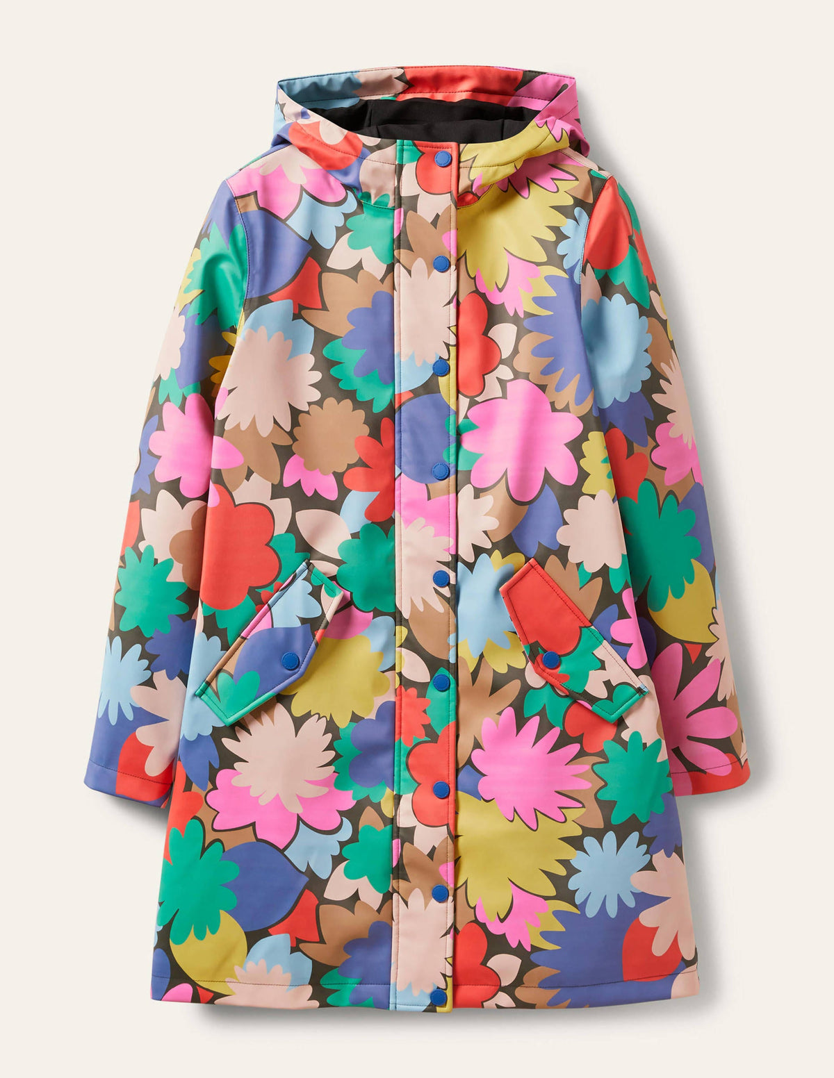 Morris Wasserdichter Regenmantel-Schwarz/Bunt, Großes Muster-5