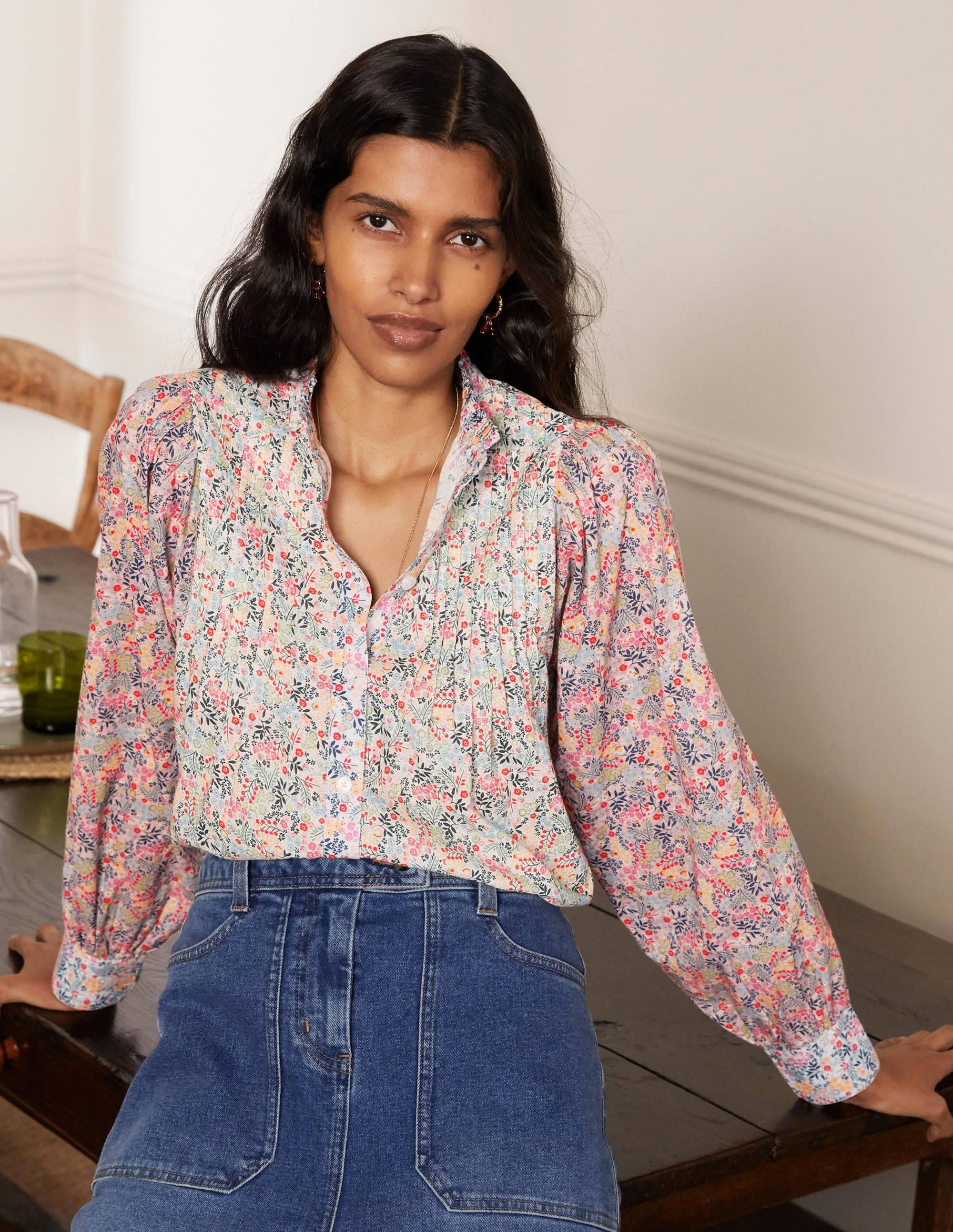 Blouse Miranda-Ivoire, forêt enchantée - Image 4