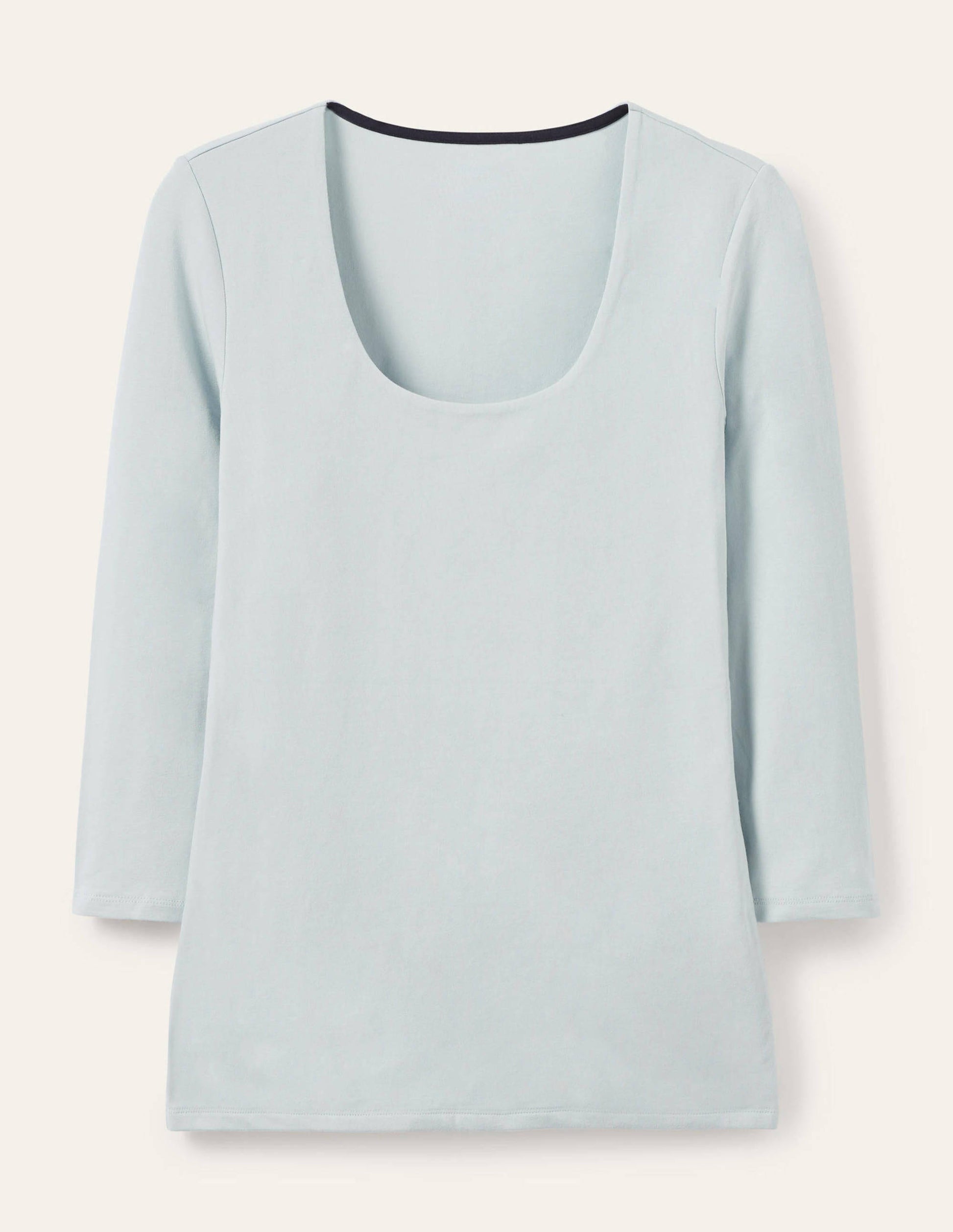 T-Shirt mit doppellagiger Vorderseite-Surfblau-5