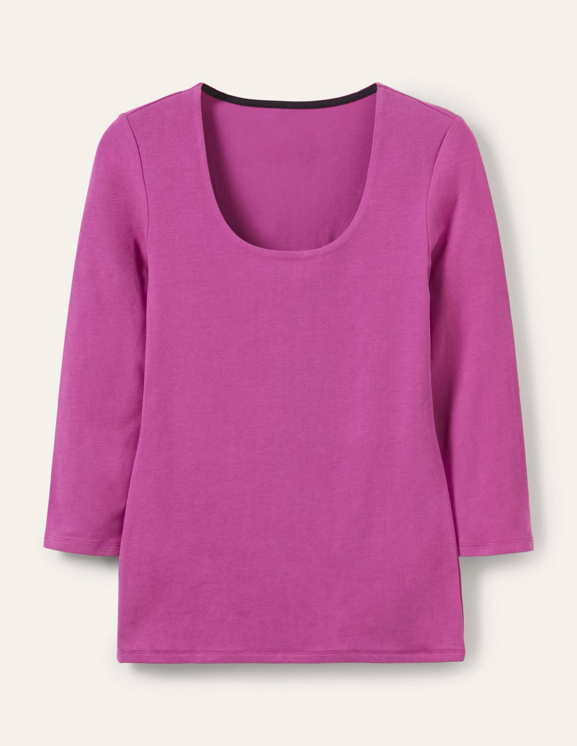 T-Shirt mit doppellagiger Vorderseite-Königsviolett - Image 5