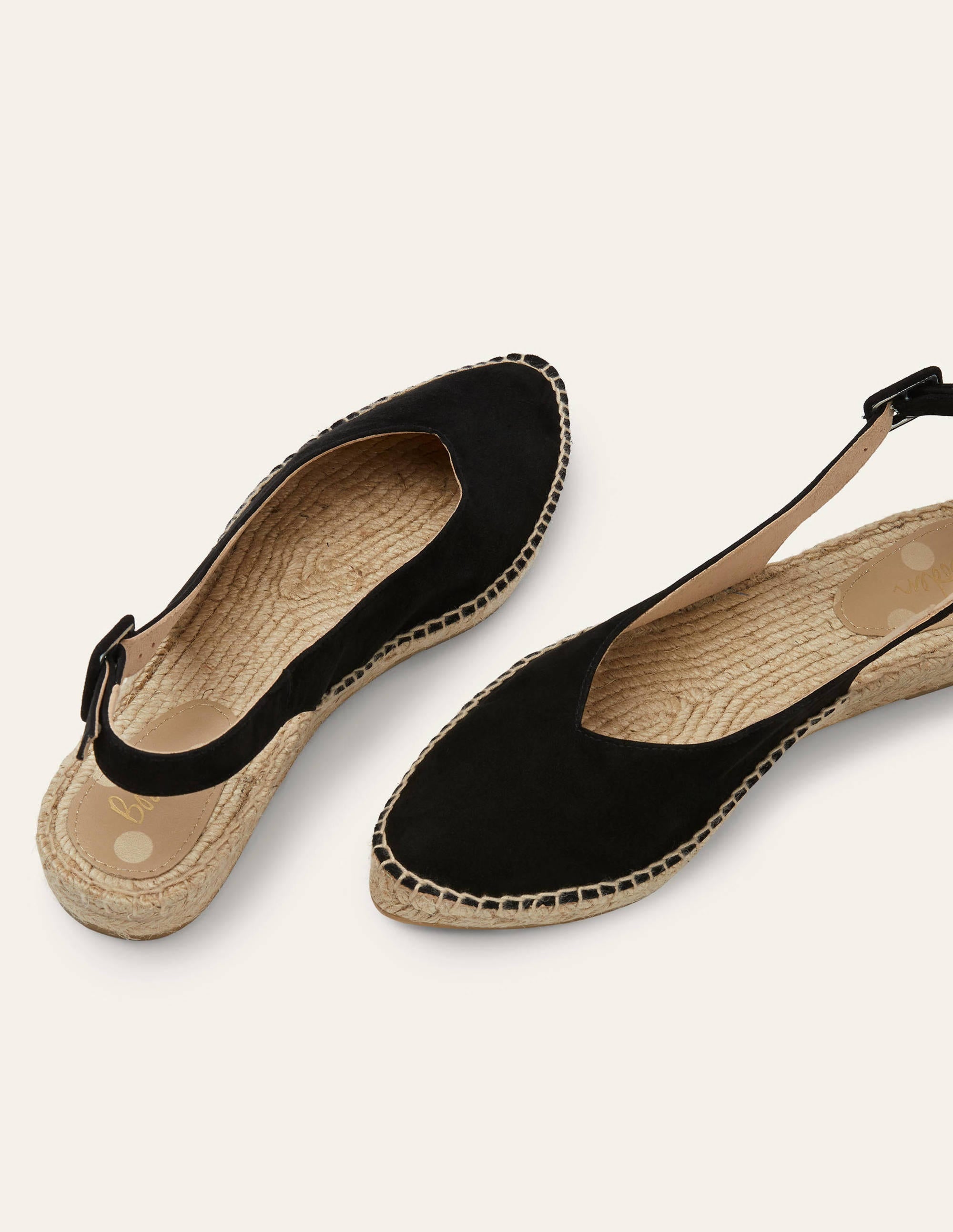 Sandales à bride arrière style espadrilles-Noir - Image 1