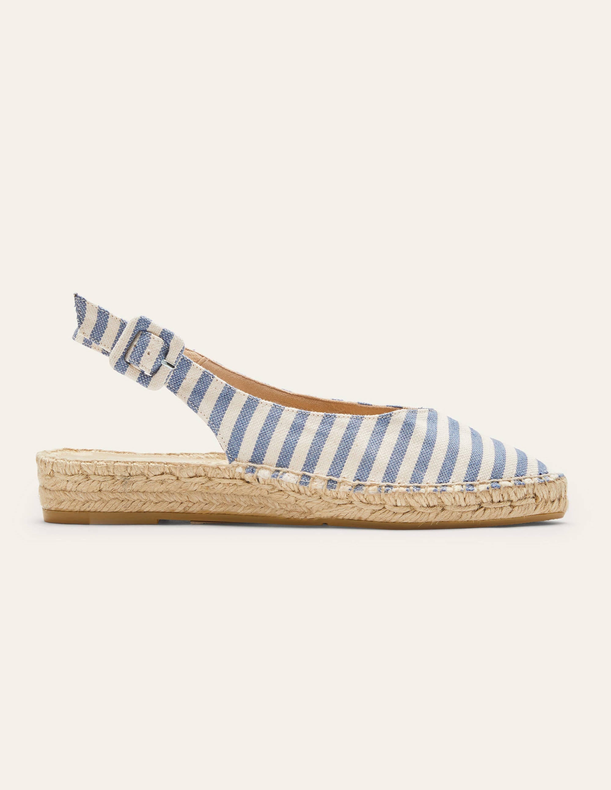 Sandales à bride arrière style espadrilles-Rayé bleu marocain - Image 3