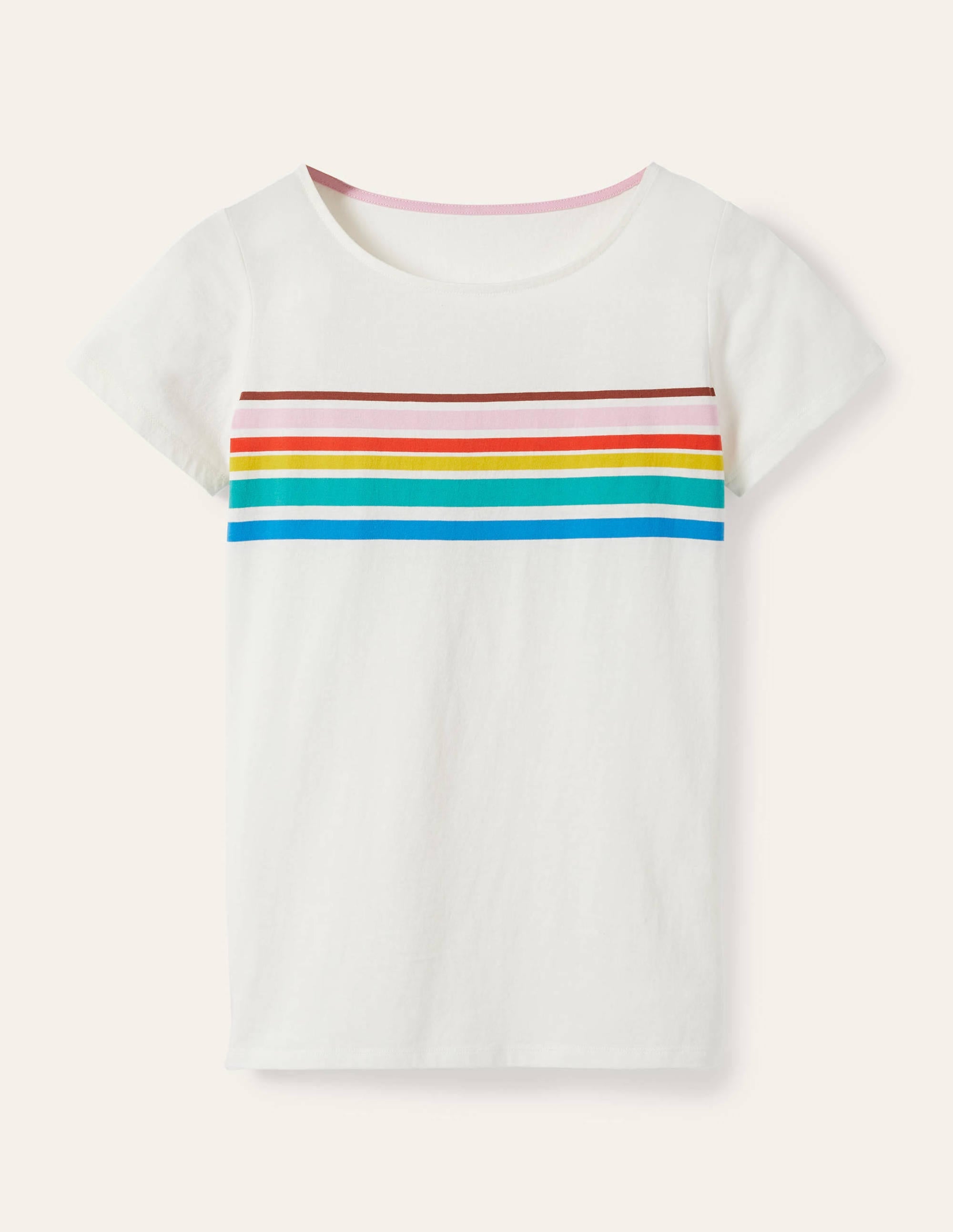Kurzärmliges Bretonshirt-Regenbogen auf der Brust - Image 5