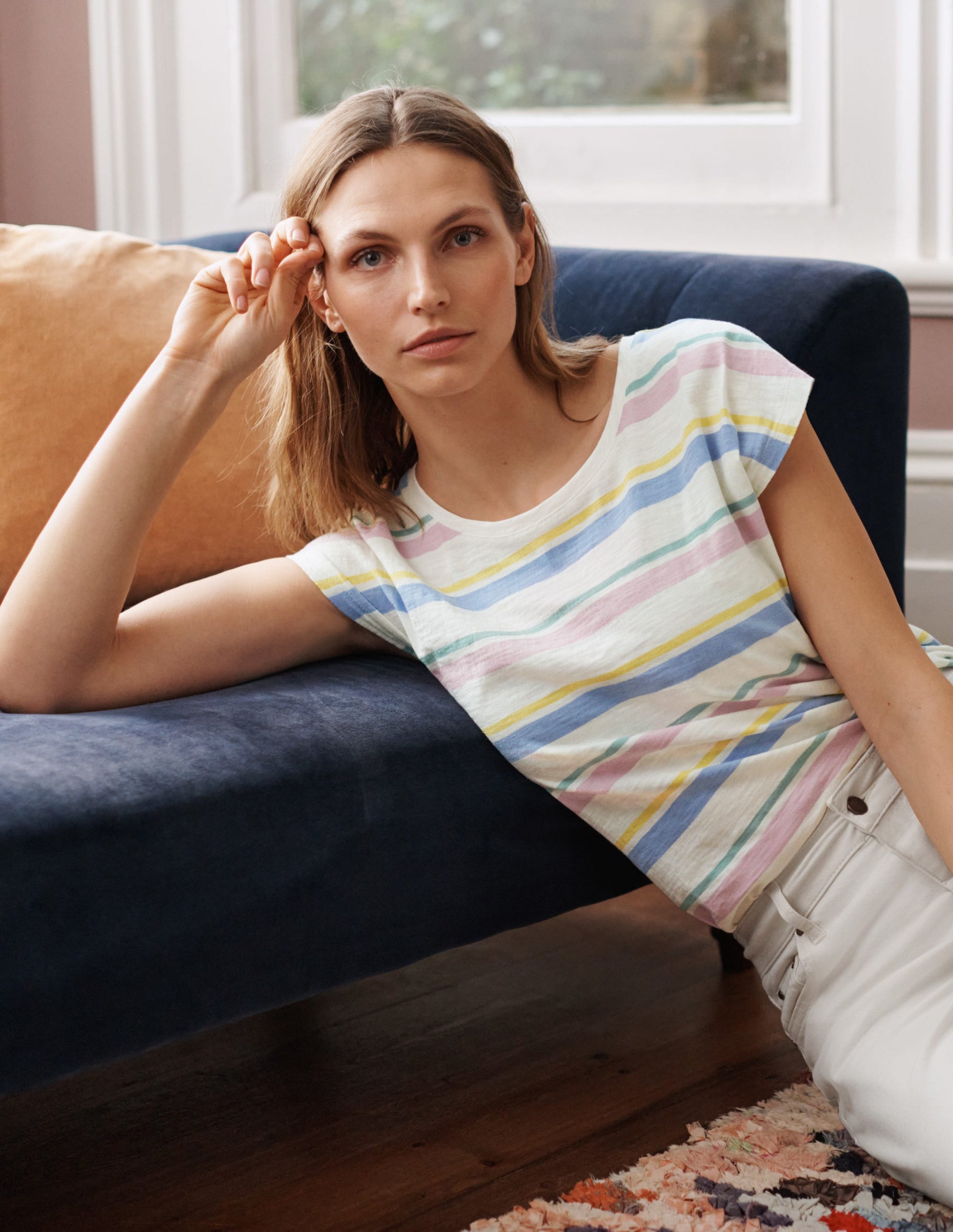 T-shirt Robyn en jersey-Rayé multi pastel-6