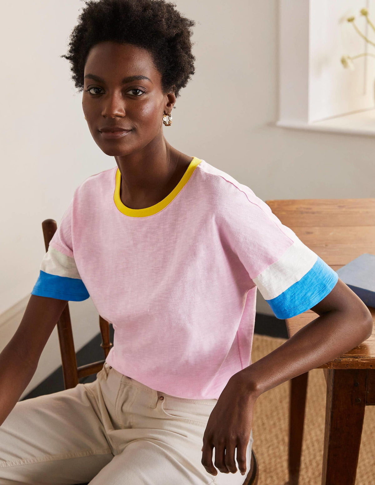 Clarissa Jersey-T-Shirt-Zartes Rosa-1
