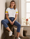 Clarissa Jersey-T-Shirt-Weiß