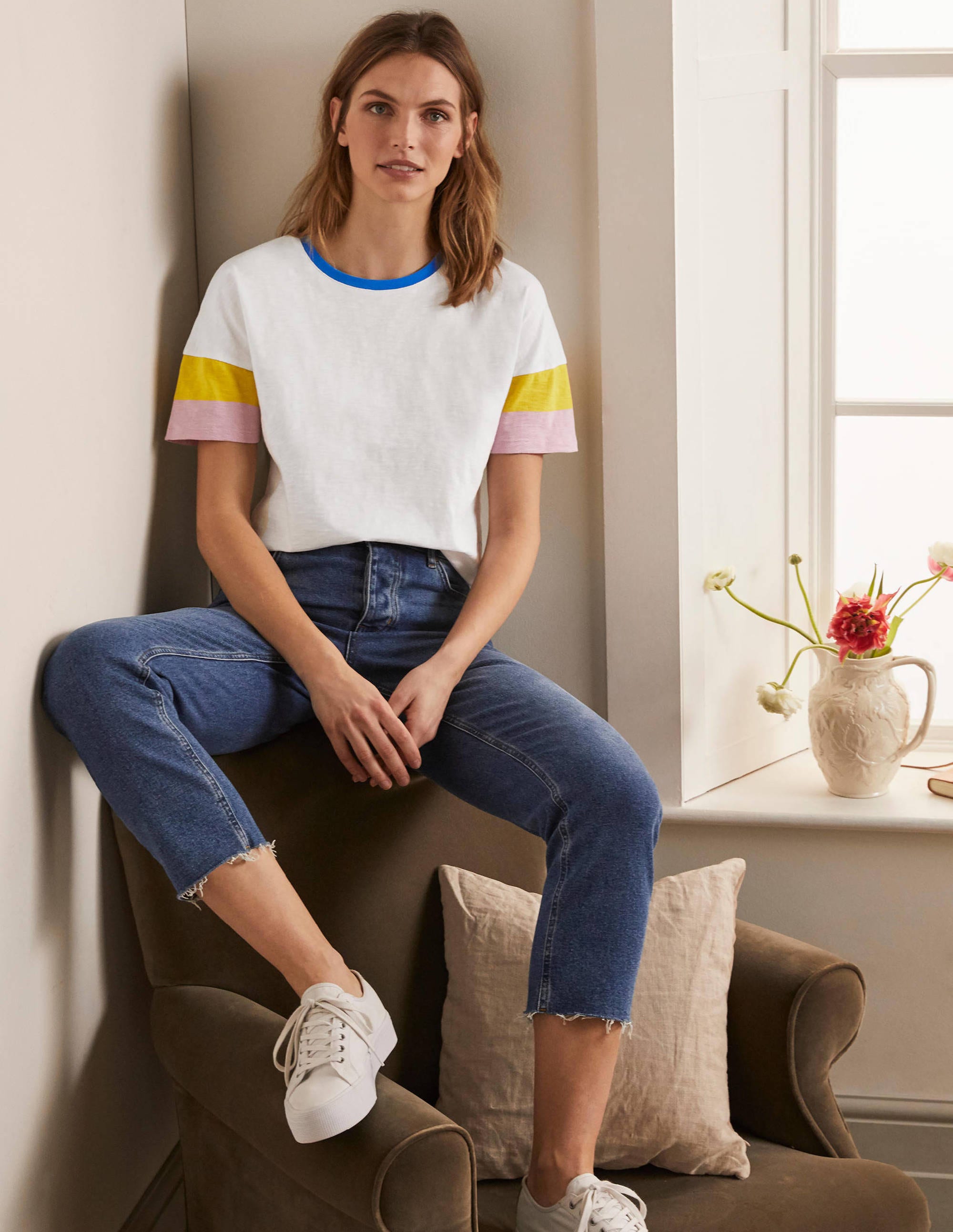 Clarissa Jersey-T-Shirt-Weiß - Image 1