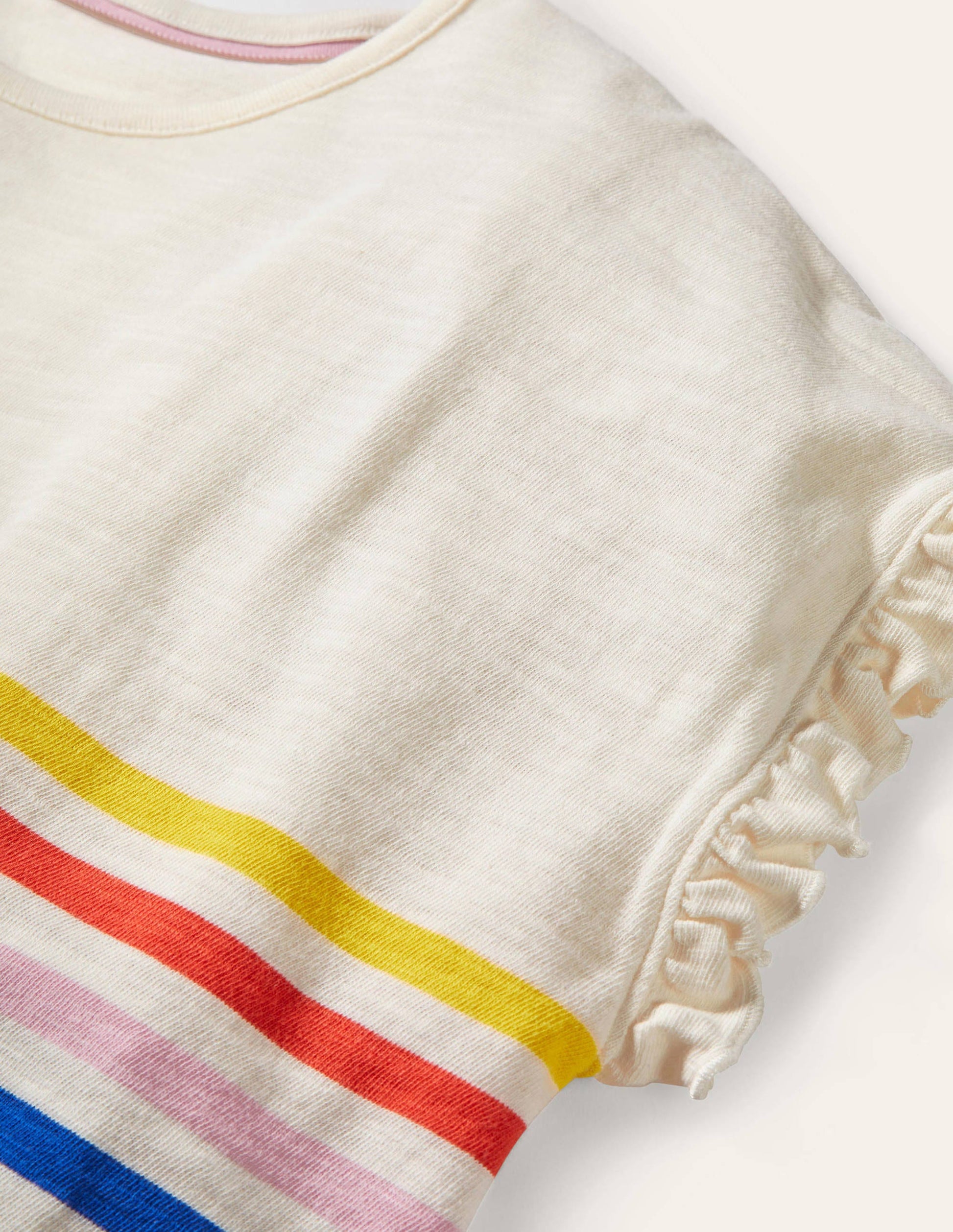Faye T-Shirt-Kleid aus Jersey-Naturweiß/Bunt, Gestreift-6