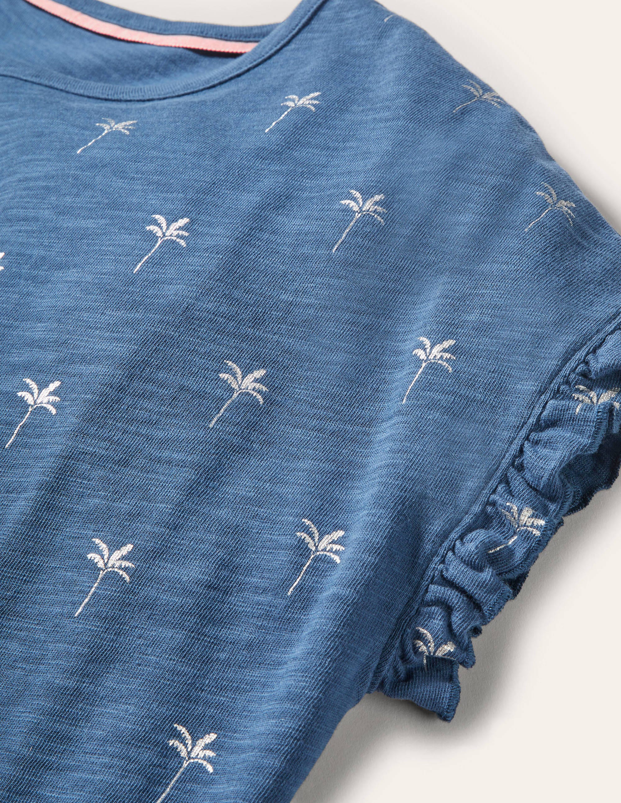 Robe T-shirt Faye en jersey-Bleu avion, motif Rainforest Stamp - Image 6