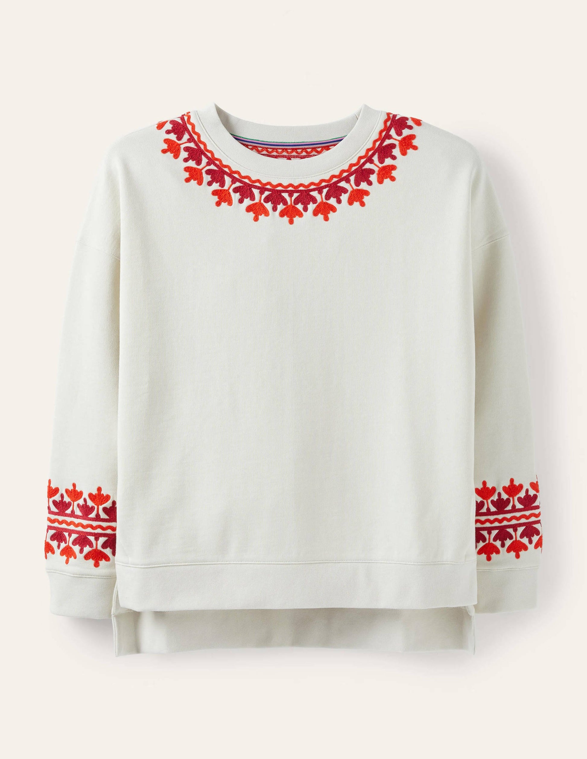 Jasmine Sweatshirt-Naturweiß, Stickerei-6