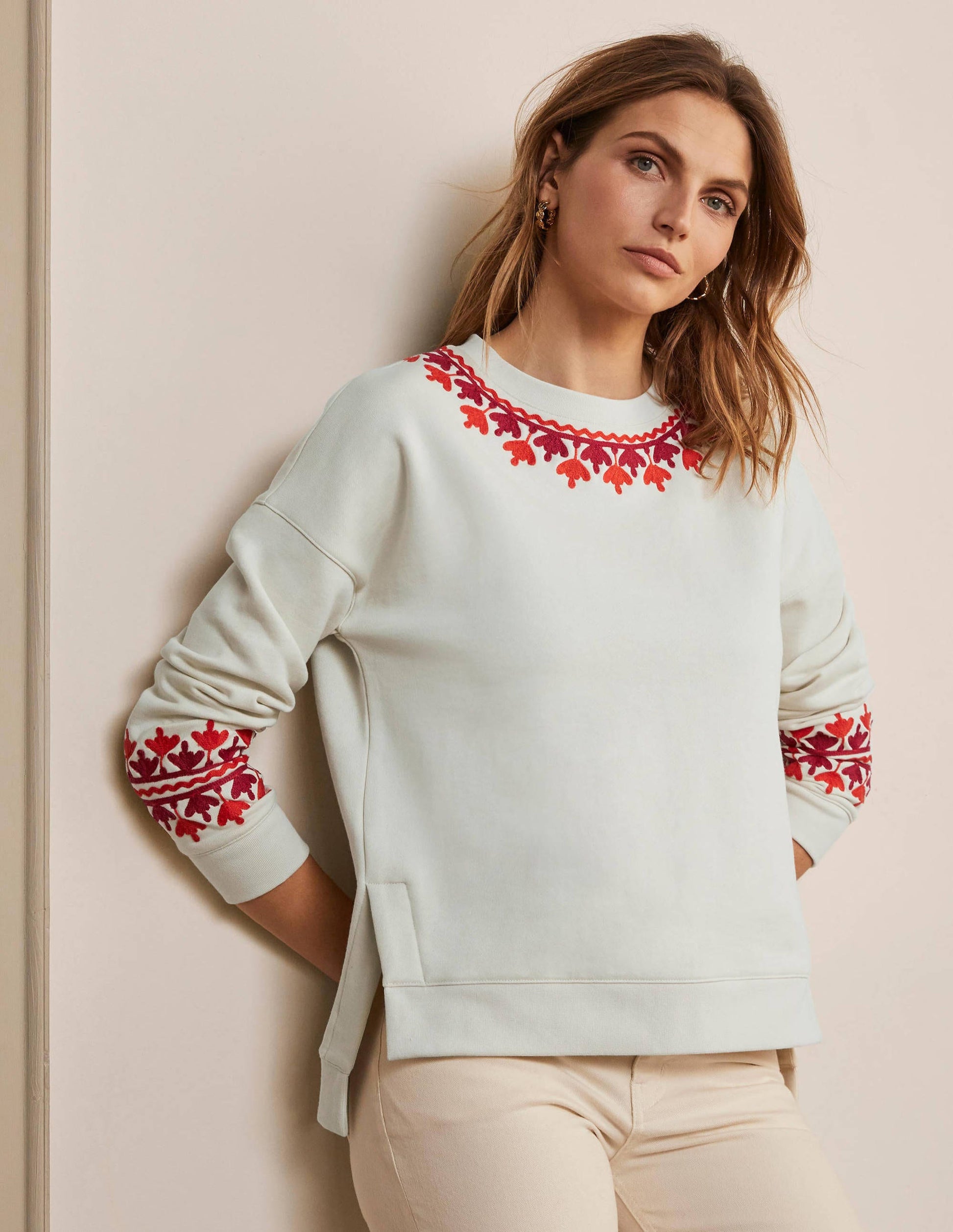 Jasmine Sweatshirt-Naturweiß, Stickerei-1