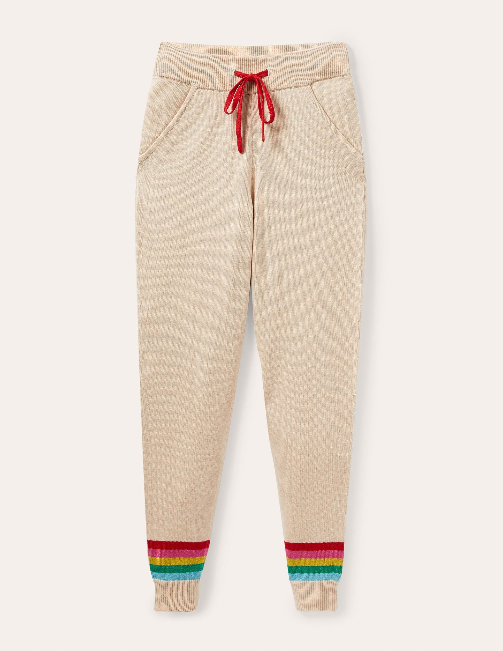Morton Gestrickte Jogginghose-Hellbeige Melange-5