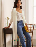 Elsdon Cardigan mit Quasten-Naturweiß