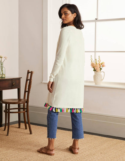 Elsdon Cardigan mit Quasten-Naturweiß-3