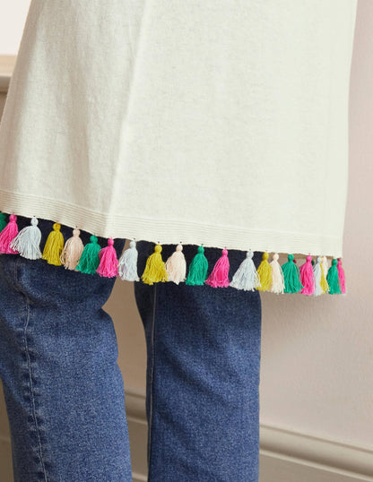 Elsdon Cardigan mit Quasten-Naturweiß-4