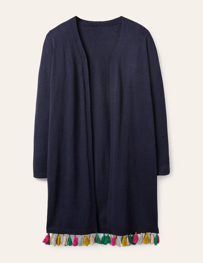 Elsdon Cardigan mit Quasten-Marineblau-5