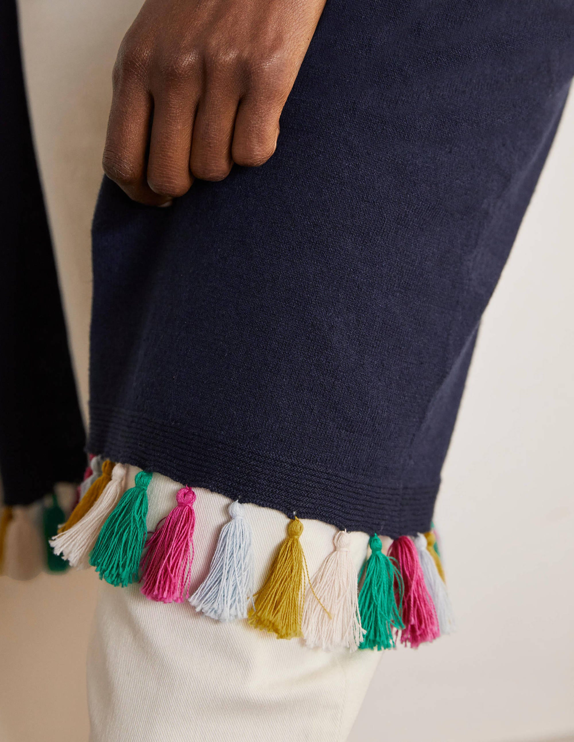 Gilet Elsdon à pampilles-Bleu marine - Image 4