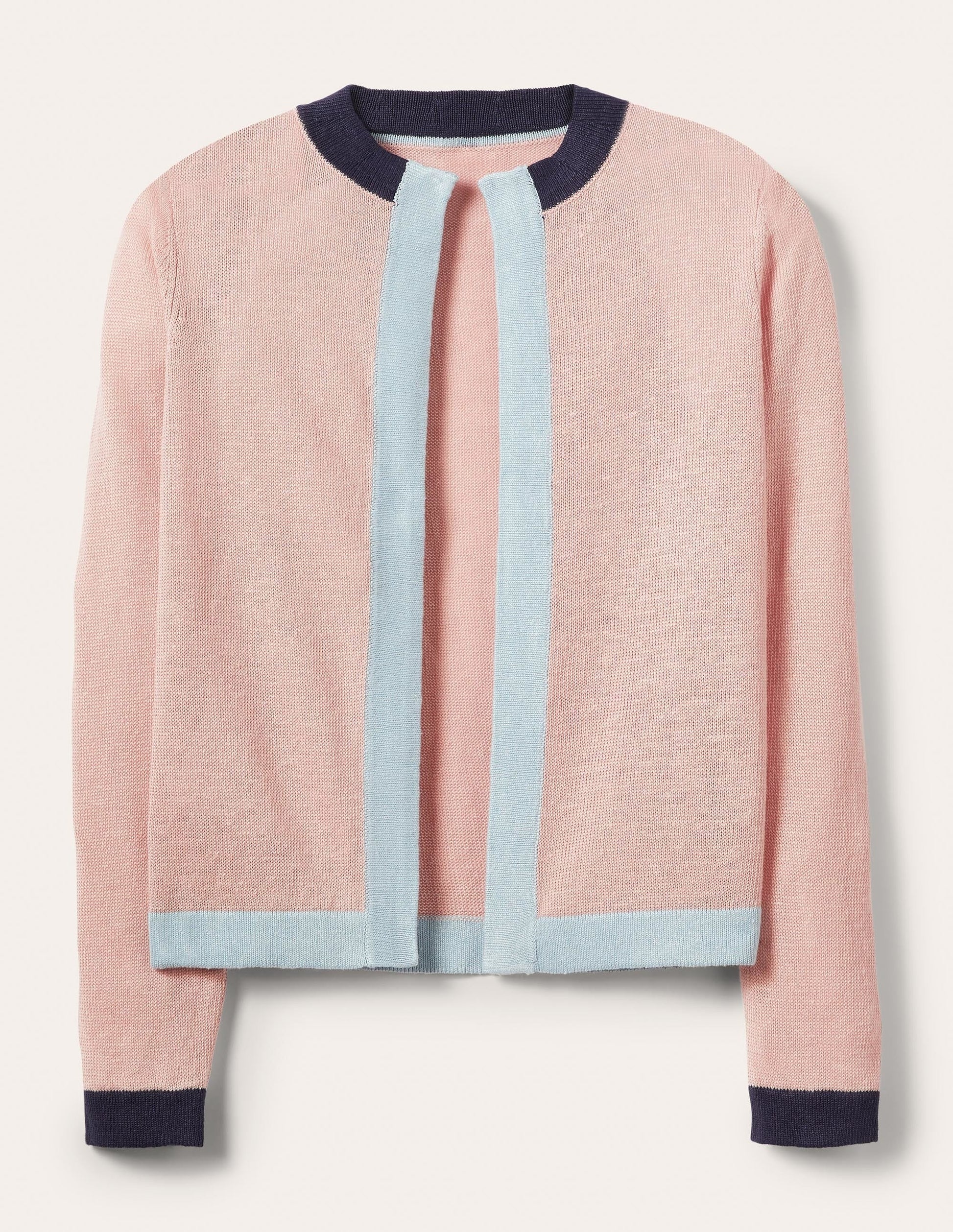 Gilet Dalton en lin-Colourblock milkshake-6