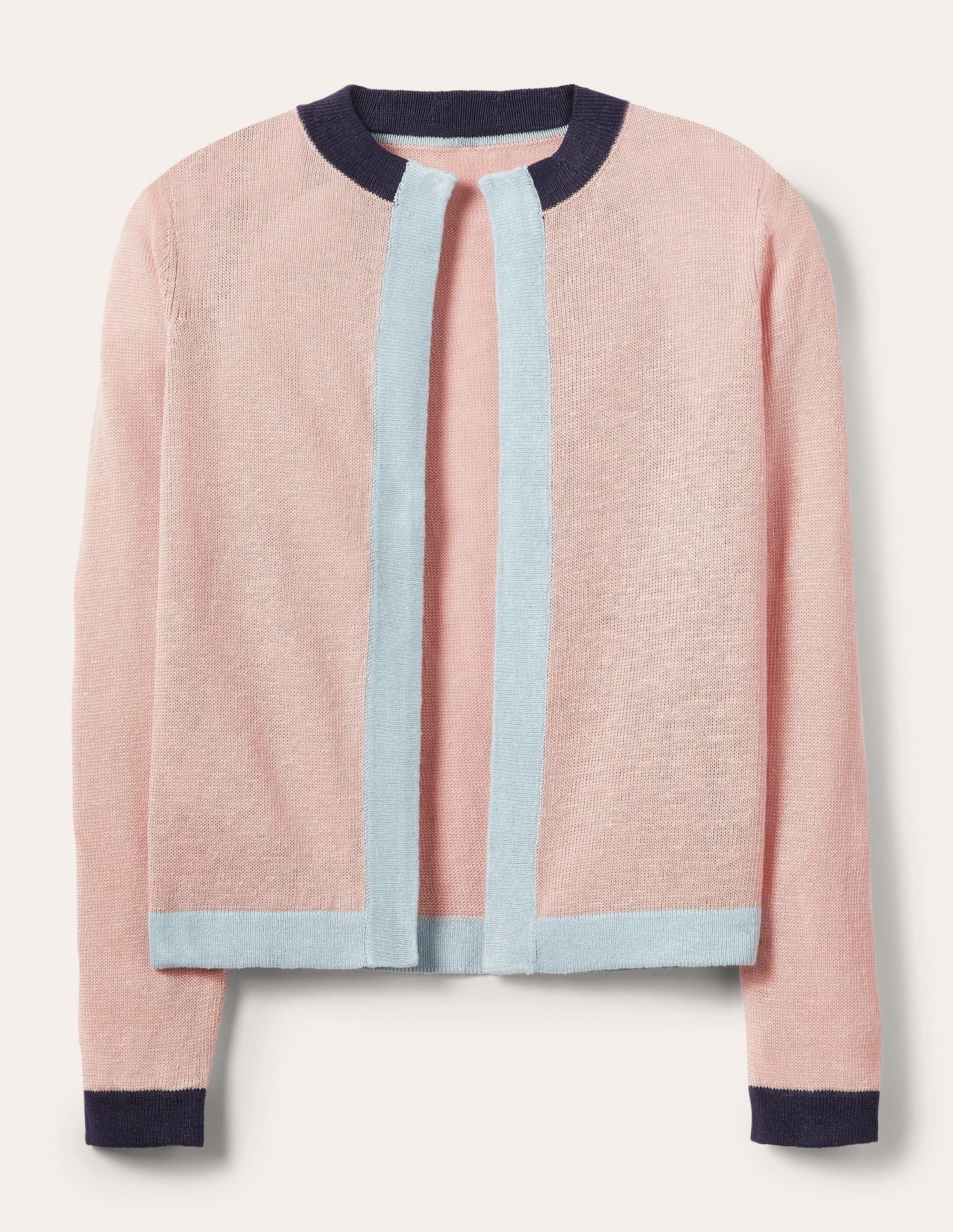Gilet Dalton en lin-Colourblock milkshake - Image 6