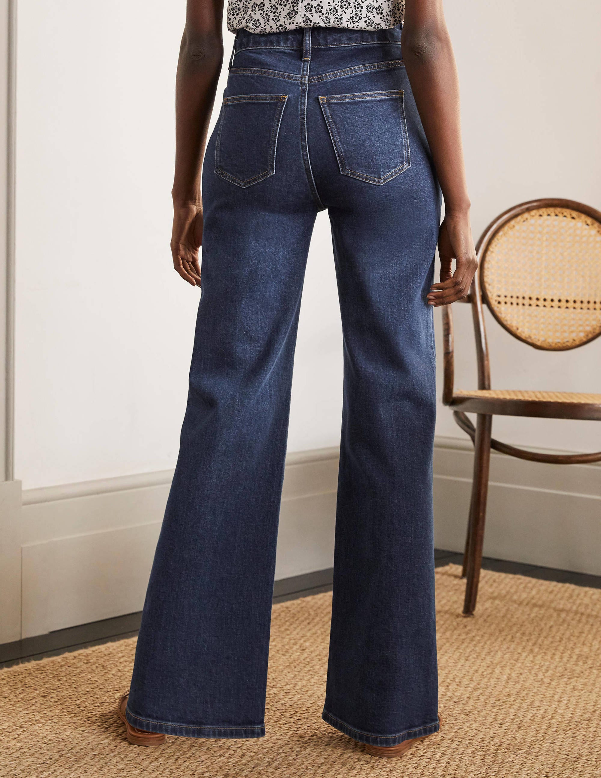 Button Fly Relaxed Flares-Mid Vintage - Image 2