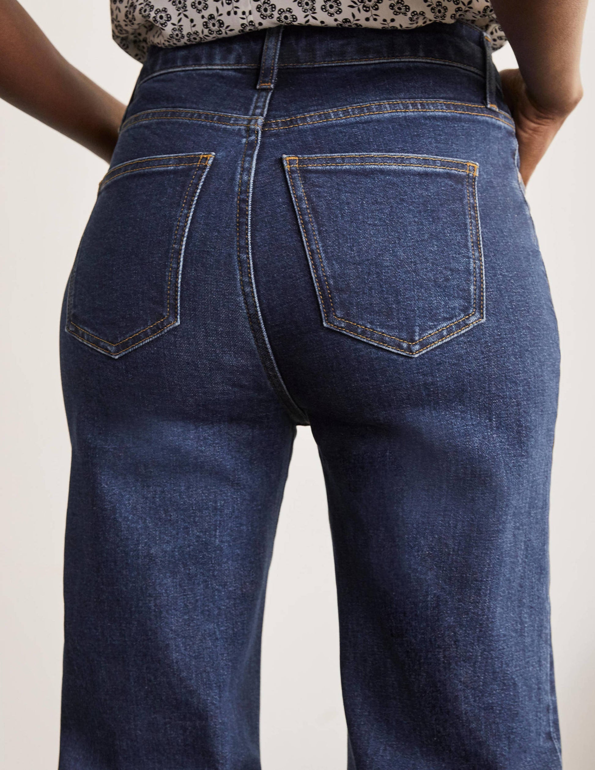 Button Fly Relaxed Flares-Mid Vintage-4