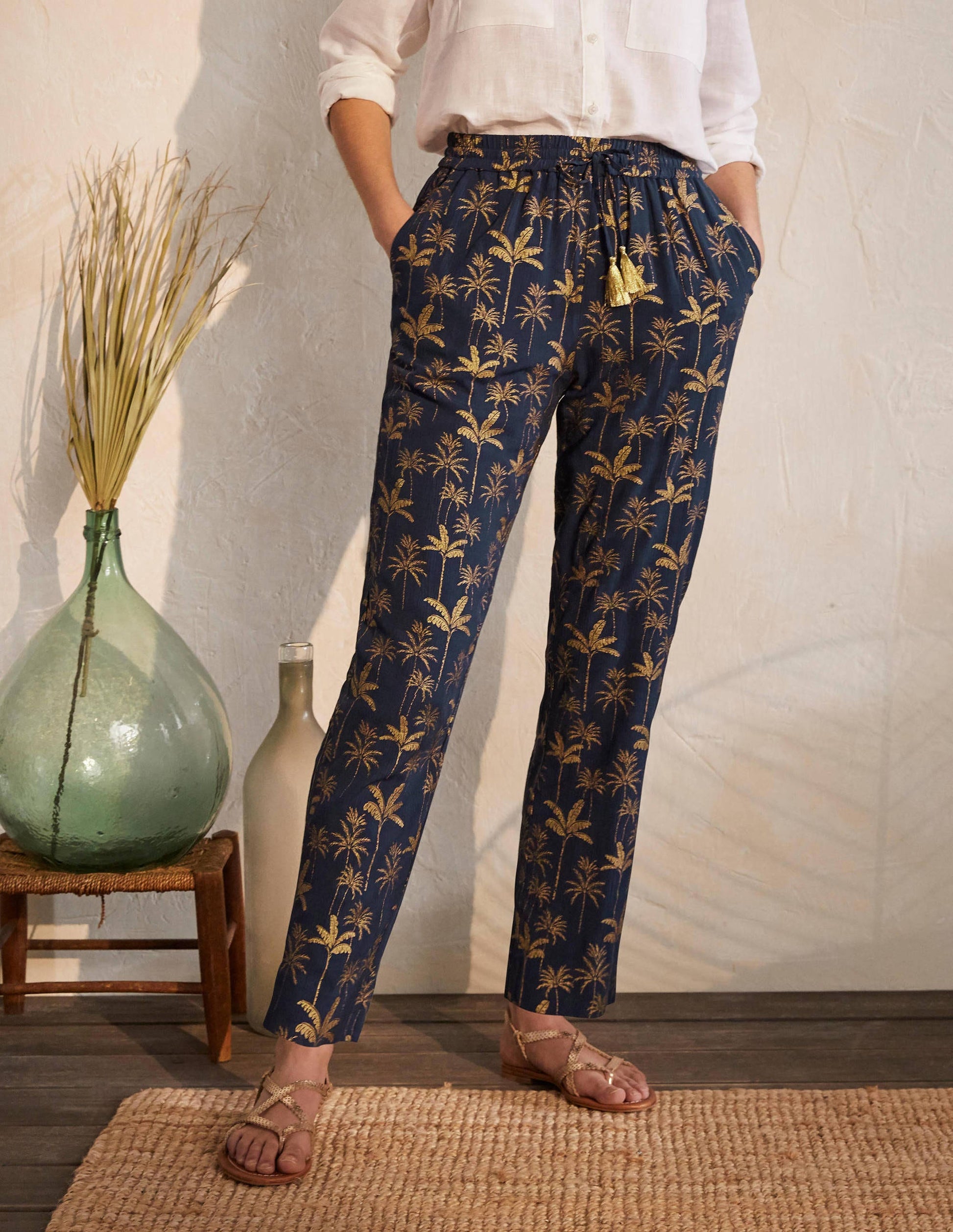 Bembridge Trousers-French Navy, Rainforest-3