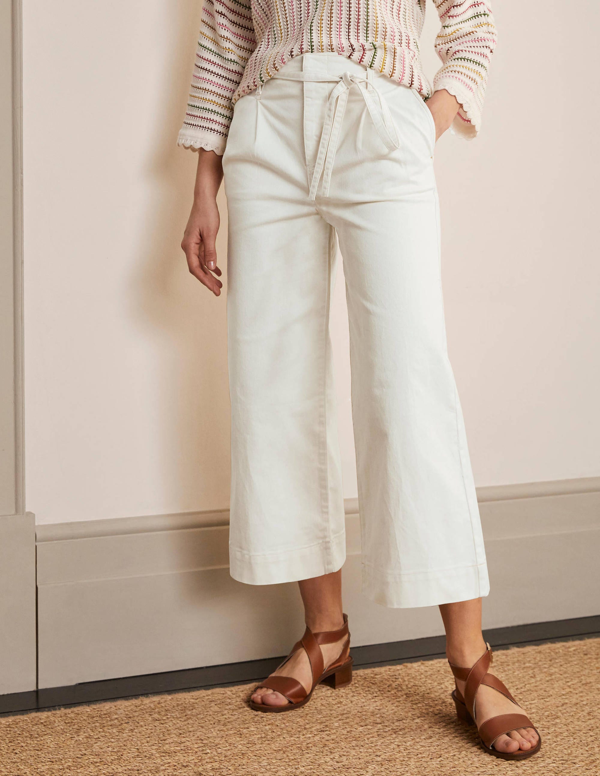 Jupe-culotte large-Écru - Image 1